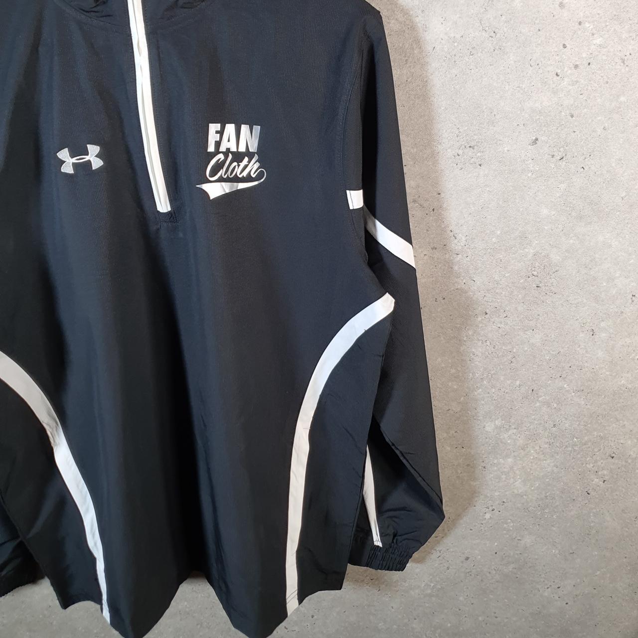 Vintage Under Armour Windbreaker Track Jacket Mens Medium Black USA 1/4 Zip