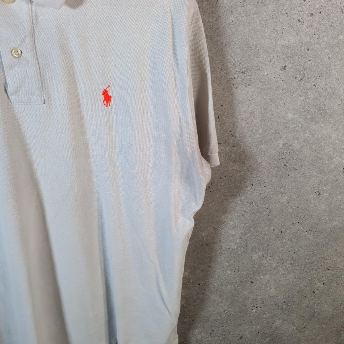 Vintage Ralph Lauren Polo Shirt Mens Large White Casual Cotton Embroidered Pony