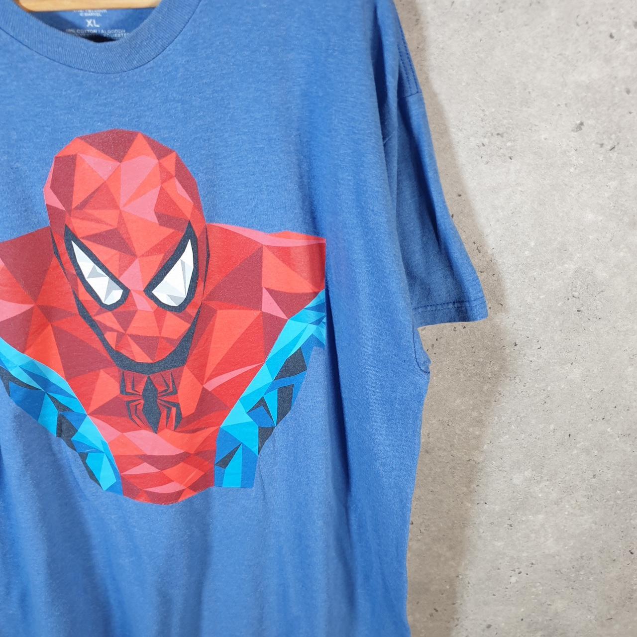 Vintage Marvel Spiderman T Shirt Men’s XL Blue Movie Graphic Cartoon