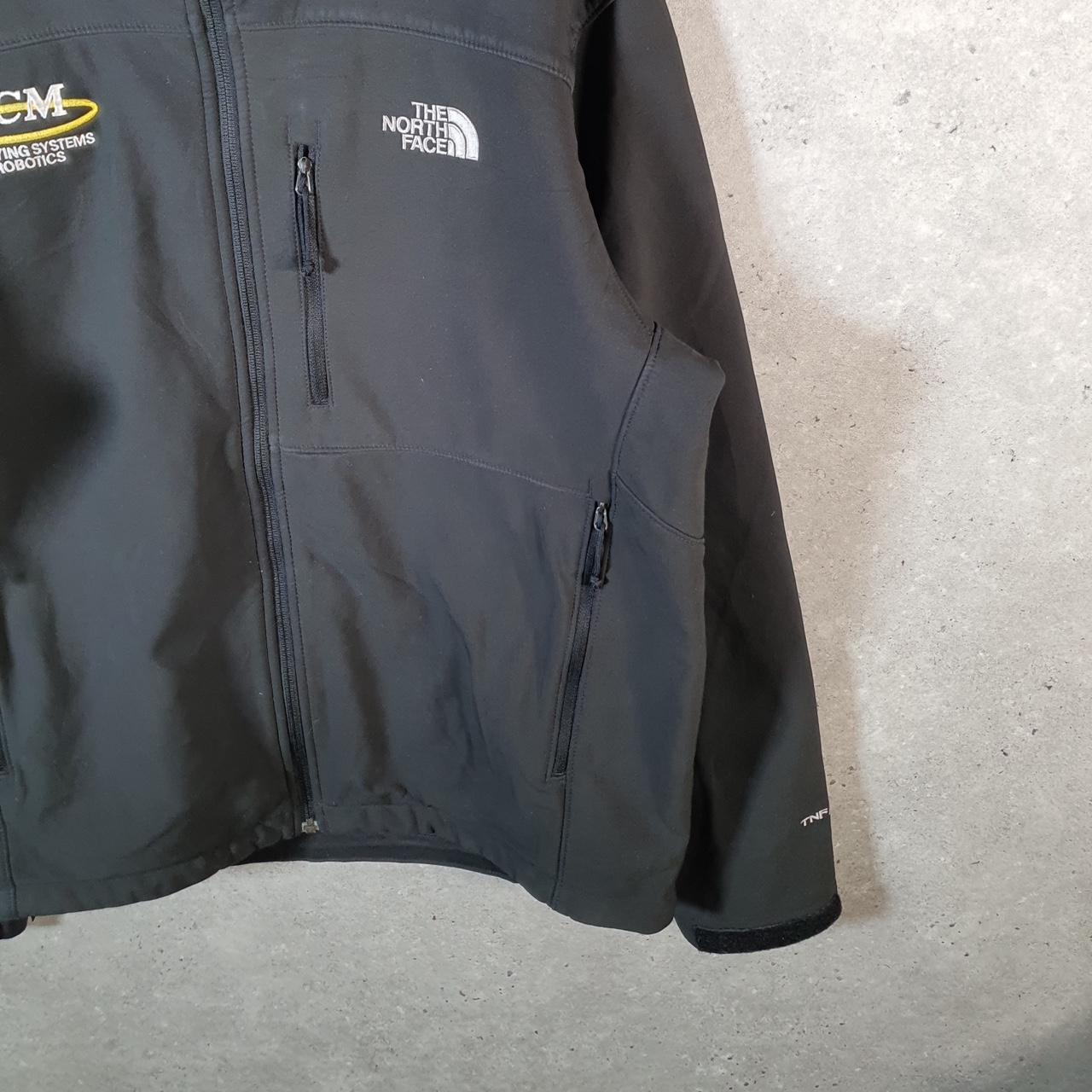 Vintage The North Face TNF Apex Shell Jacket Mens Large Black Logo Full Zip Winter
