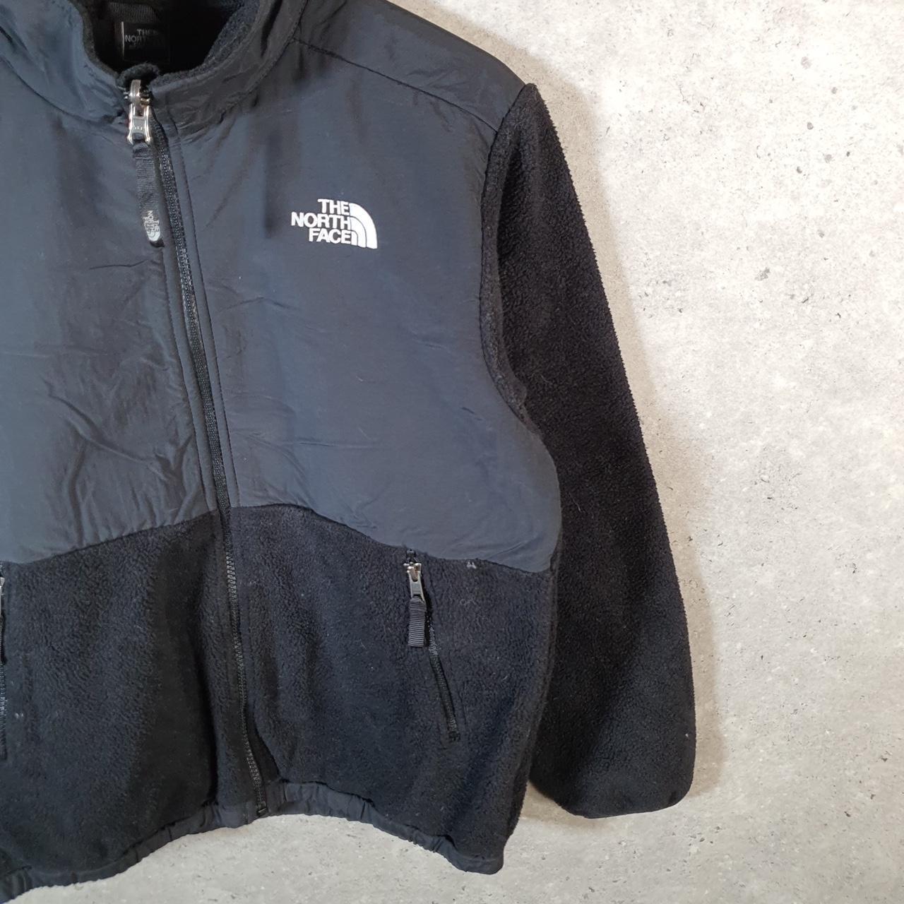 Vintage The North Face TNF Denali Fleece Sweatshirt  Youth L Black Full Zip Logo