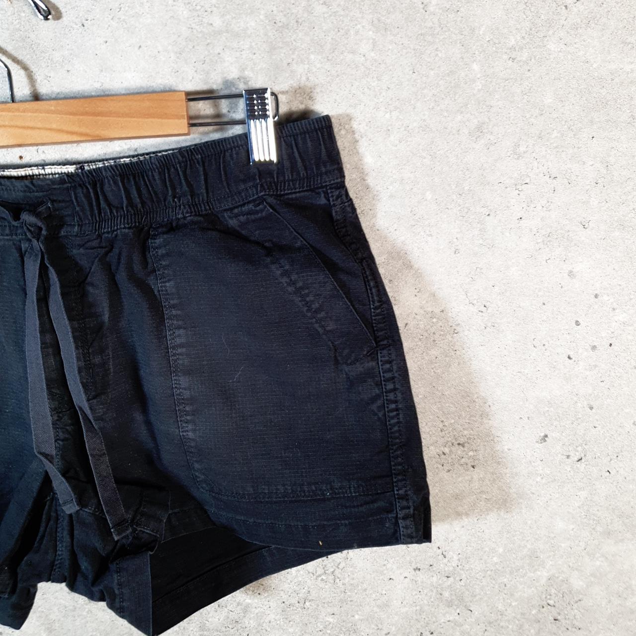 Vintage The North Face TNF Shorts Jorts Chino Cargo Womens Large Black Baggy Cotton
