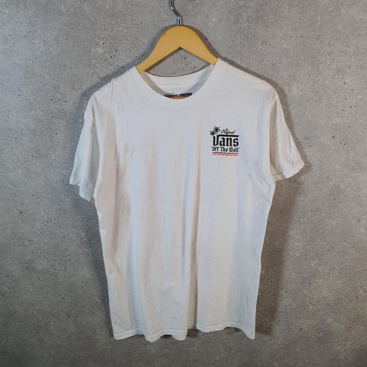 Vintage Vans Off The Wall T Shirt Shirt Men’s Medium White Casual Logo Athletic