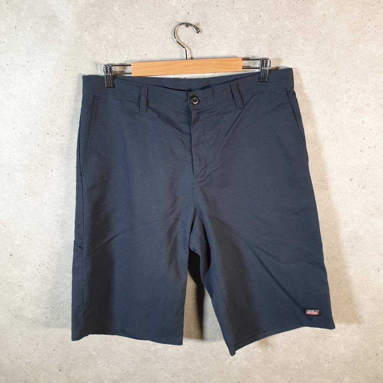 Vintage Dickies Baggy Chino Shorts Jorts Cargo Mens W34 Navy Blue Loose Fit