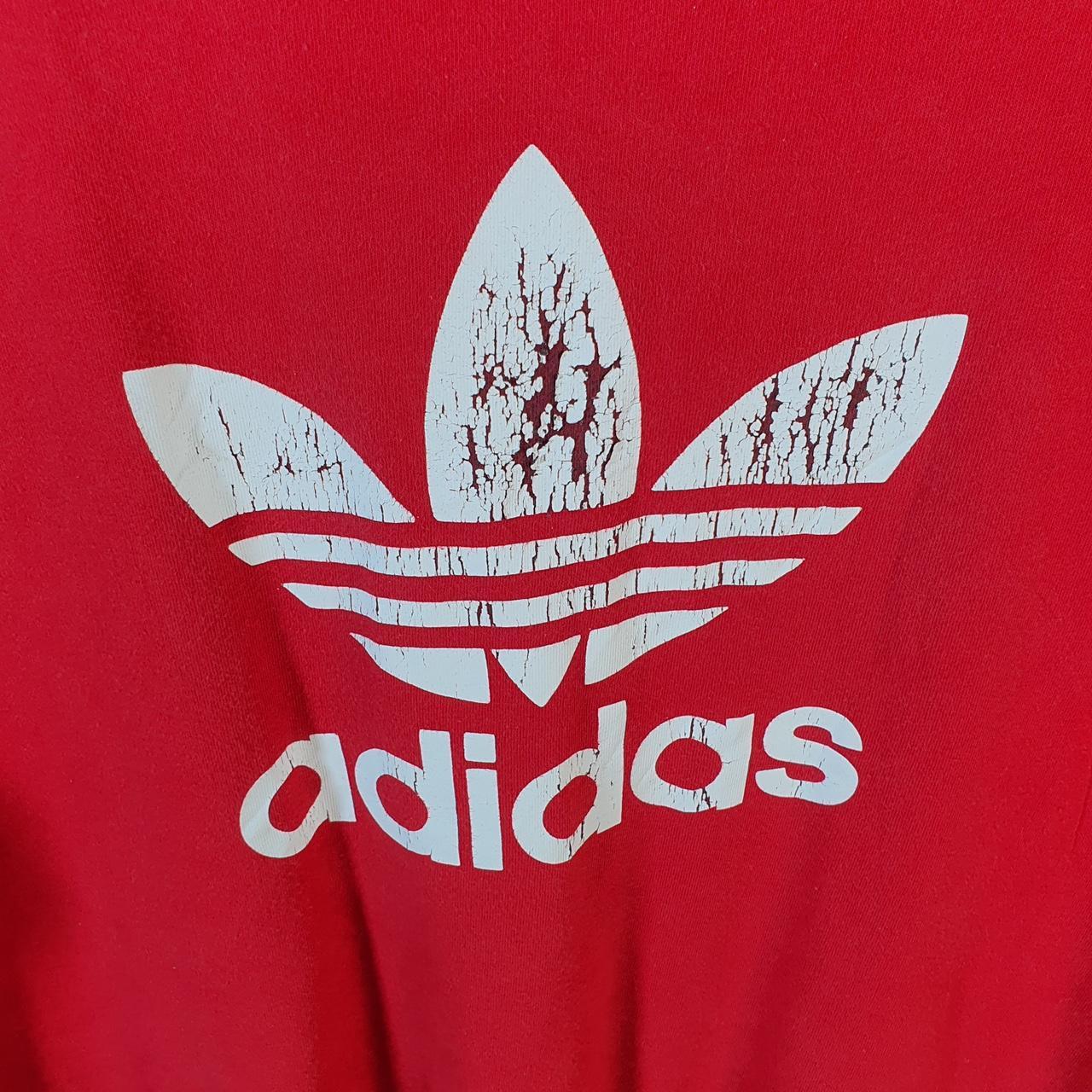 Vintage Adidas Trefoil Retro T Shirt Men’s XL Red Three Stripes Logo