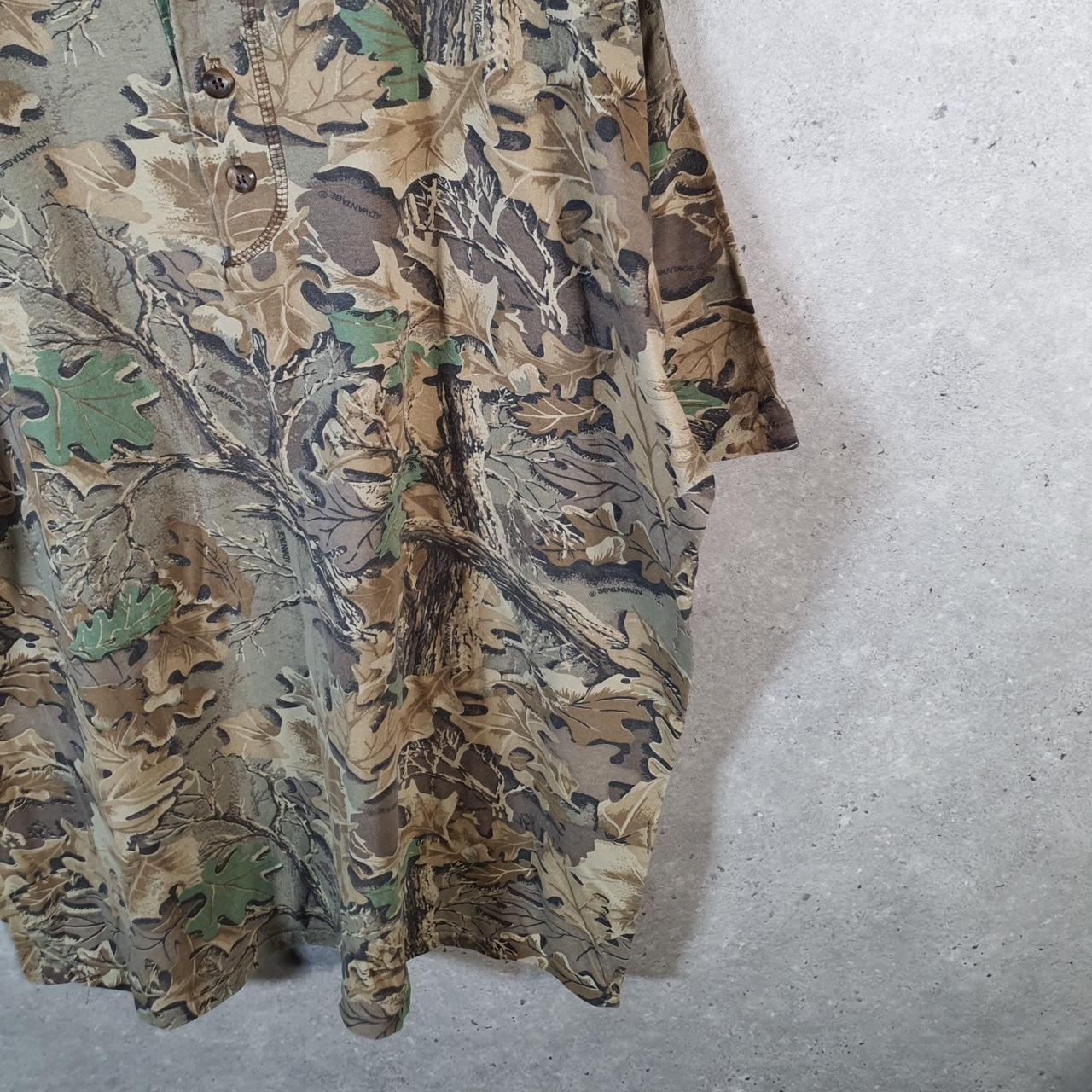 Vintage Ace Sportswear RealTree Camoflauge T Shirt Mens 2XL Camo Short Sleeve