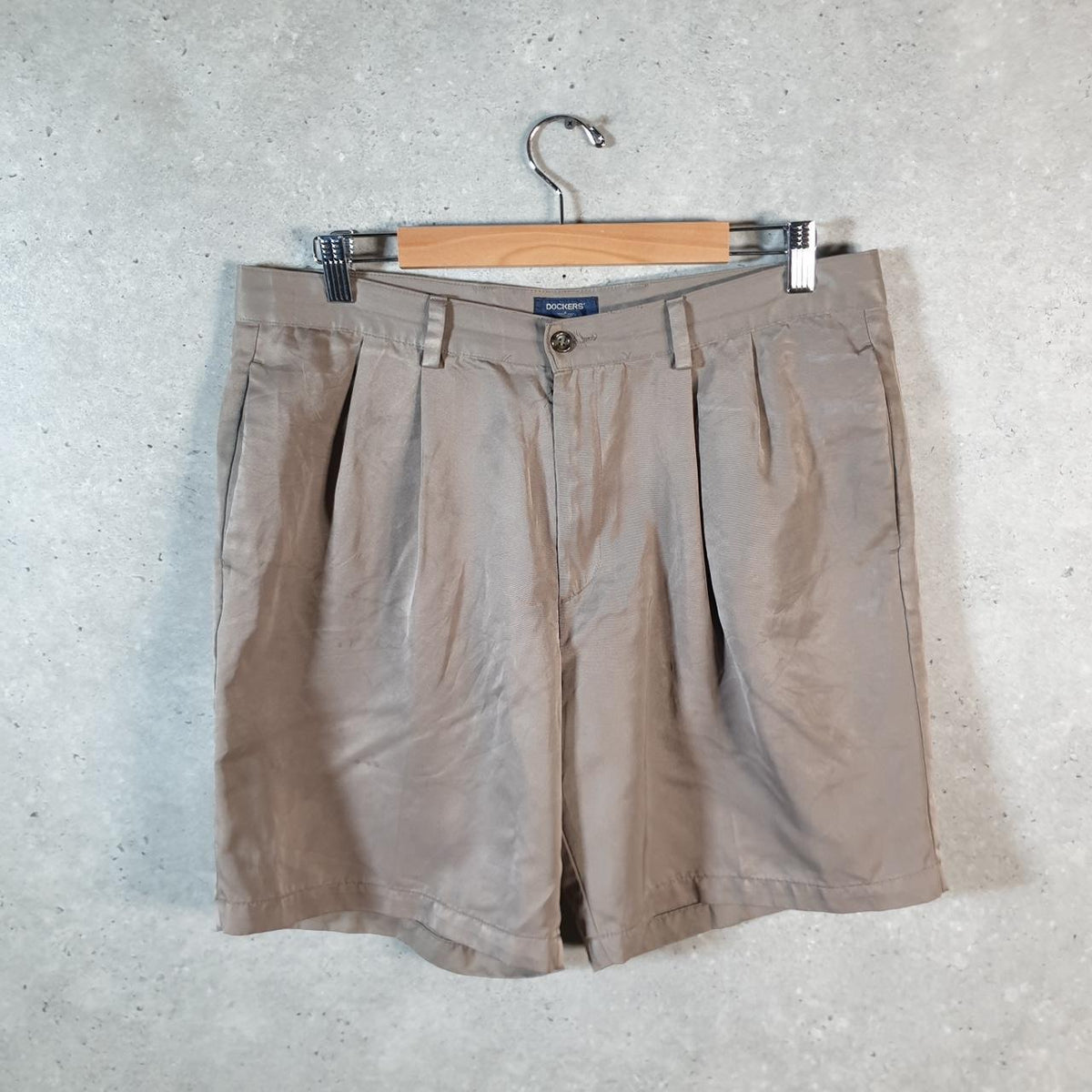 Vintage Dockers Chino Shorts Jorts Cargo Men’s W36 Brown Baggy Cotton A4269