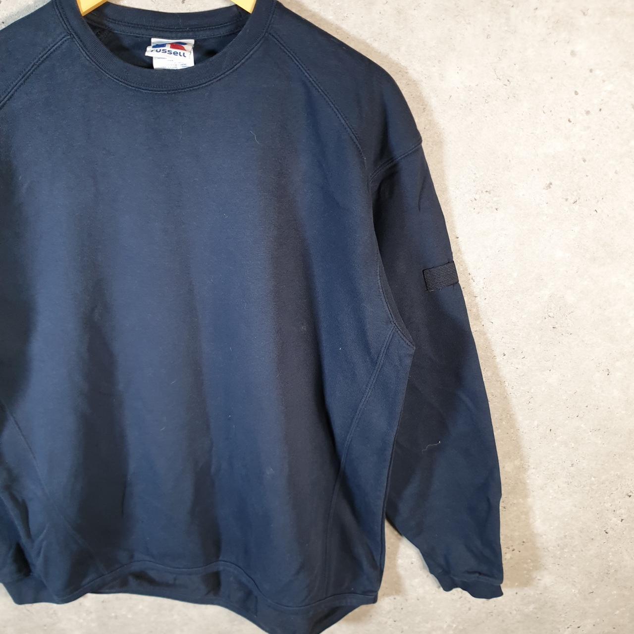 Vintage Russell Athletic Blank Baggy Sweatshirt Men’s Medium Navy Blue Pullover