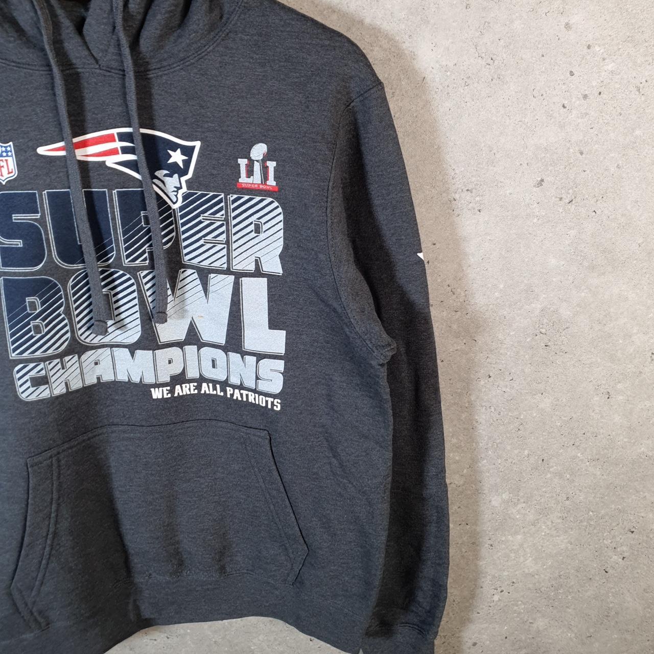 Vintage NFL New England Patriots Fanatics Hoodie Mens M Grey Pullover USA Pro Sport