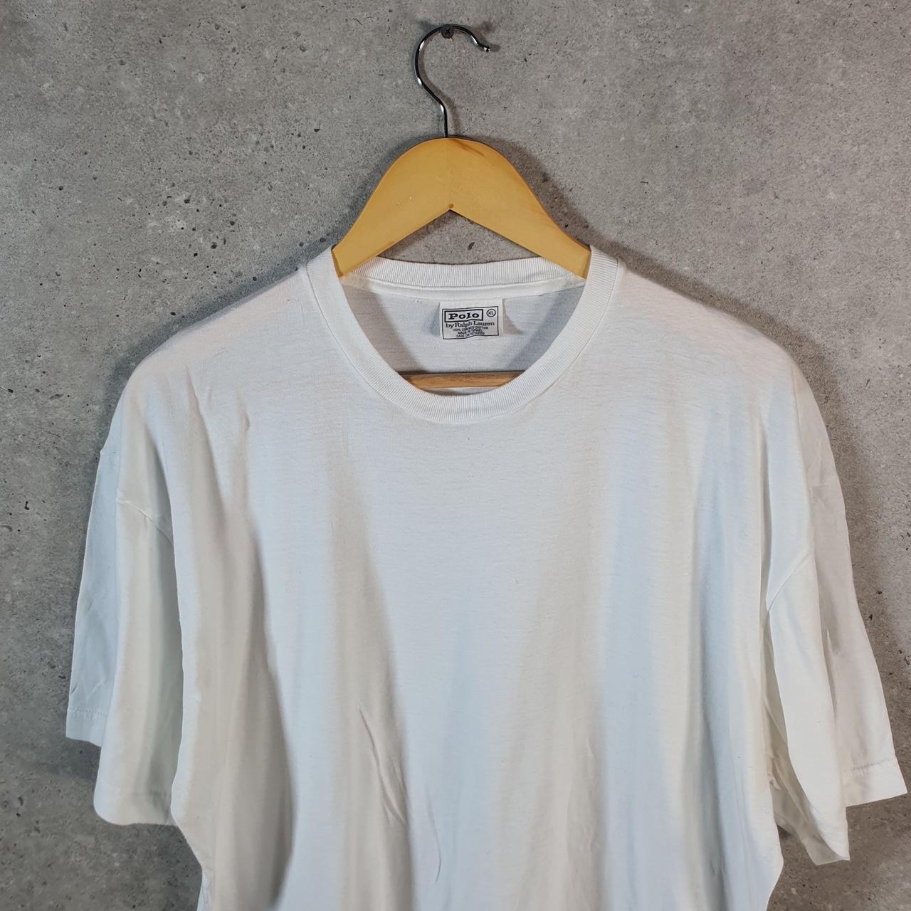 Vintage Ralph Lauren Polo Sport T Shirt Men’s XL White  Classic Fit Embroidered Pony C8682