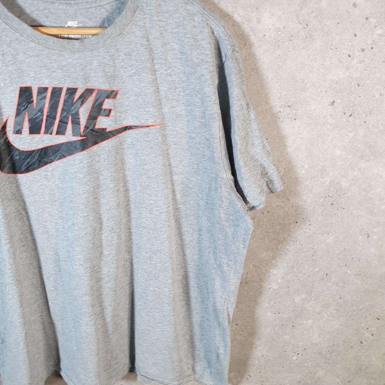 Vintage Nike Club T Shirt Men’s Large Spellout Grey Swoosh Athletic