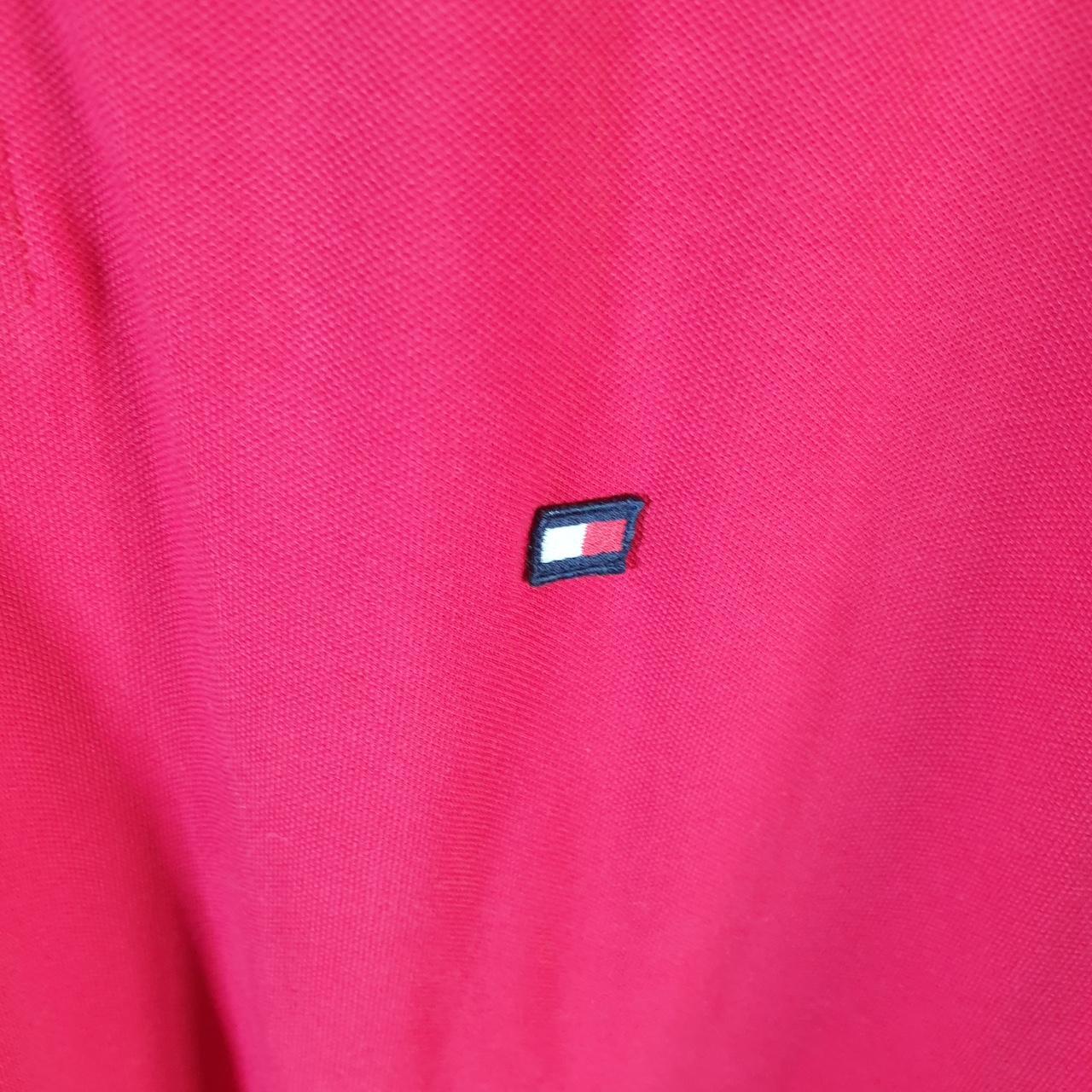 Vintage Tommy Hilfiger Polo Shirt Men’s 2XL Red Slim Fit Embroidered Logo