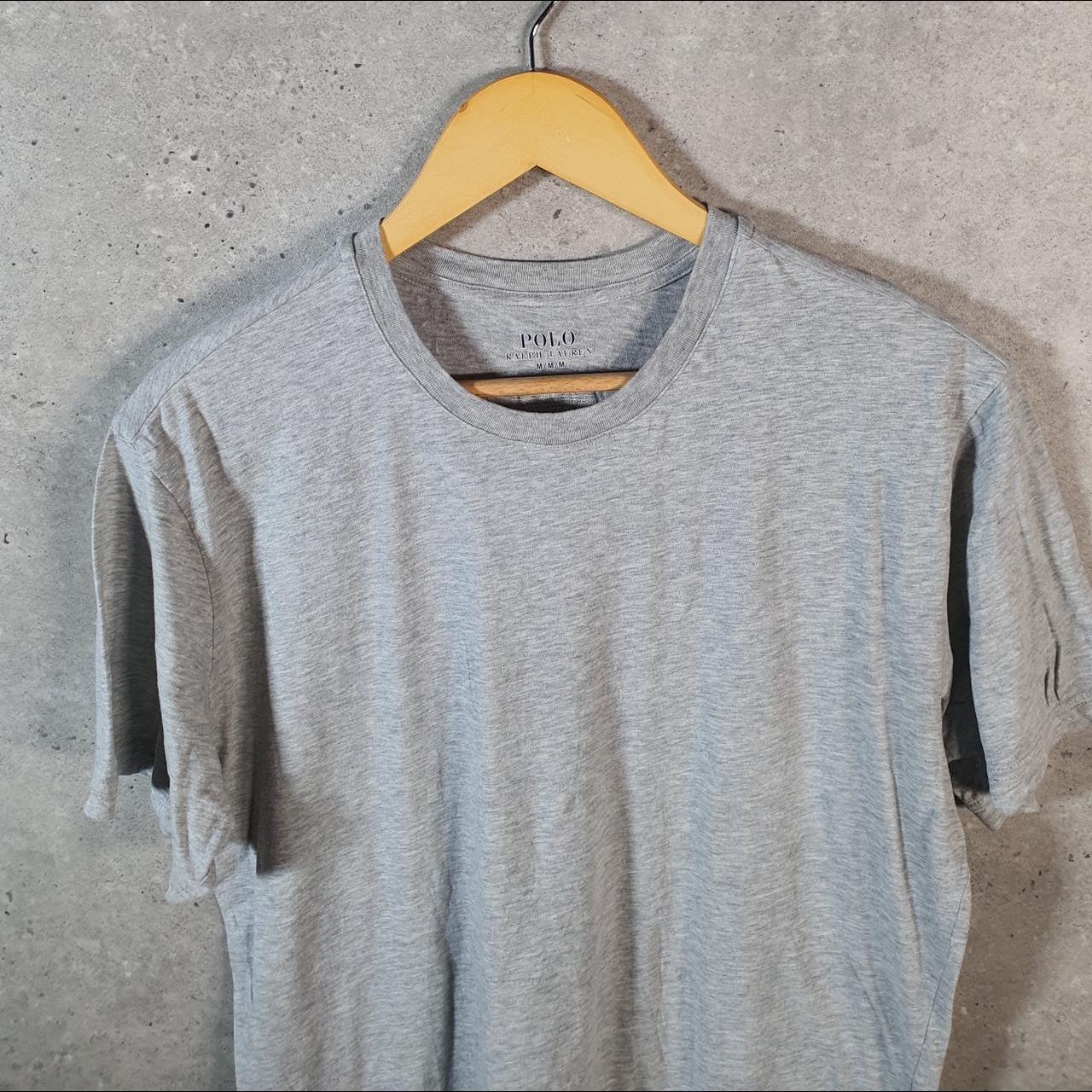 Vintage Ralph Lauren Polo T Shirt Men’s Medium Grey Embroidered Pony Classic Fit C9089