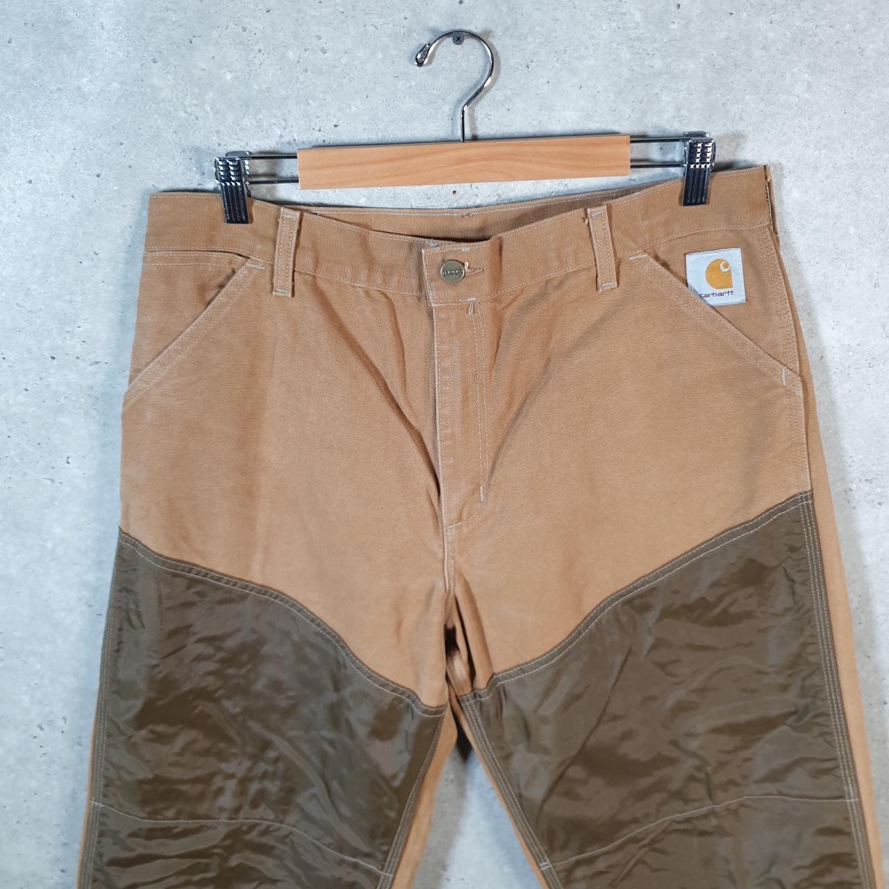 Vintage Carhartt Carpenter Double Knee Trousers Mens W34 L30 Brown Original Fit Workwear