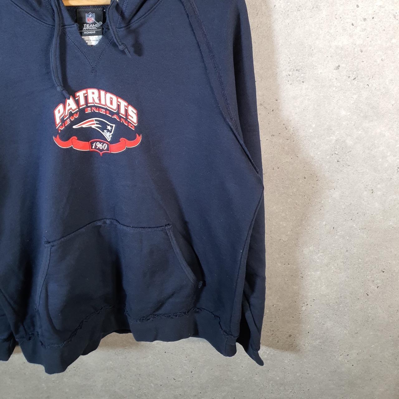 Vintage NFL New England Patriots Hoodie Womens XL Navy Blue Pullover USA Pro Sport