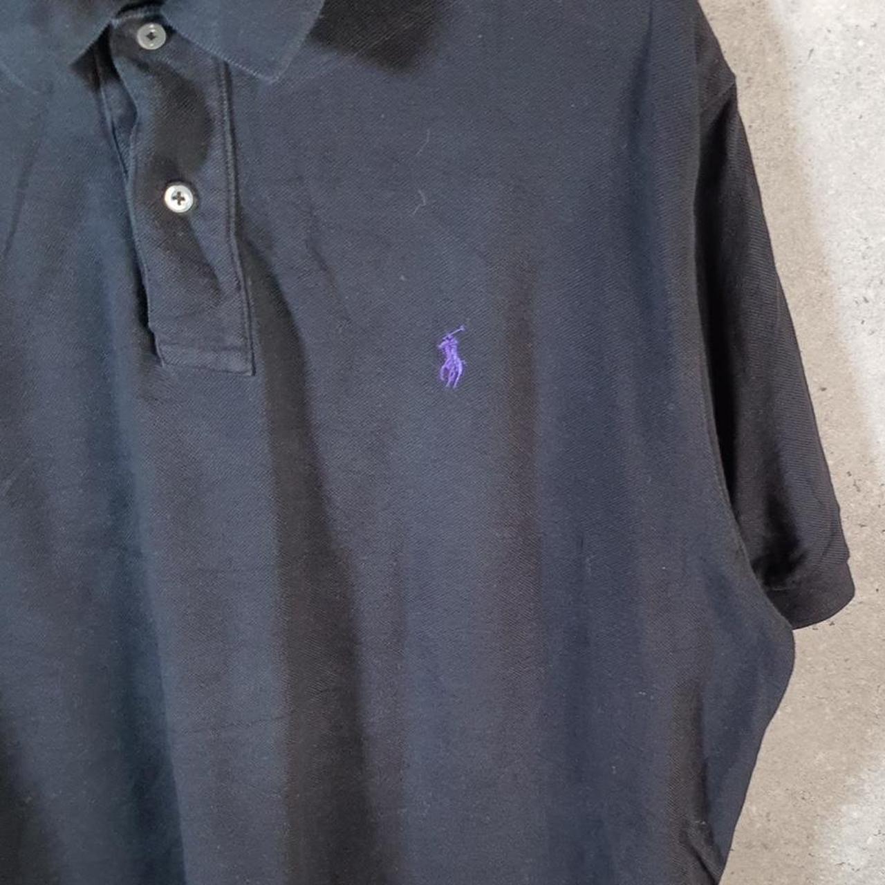 Vintage Ralph Lauren Polo Shirt Mens XL Black Casual Cotton Embroidered Pony