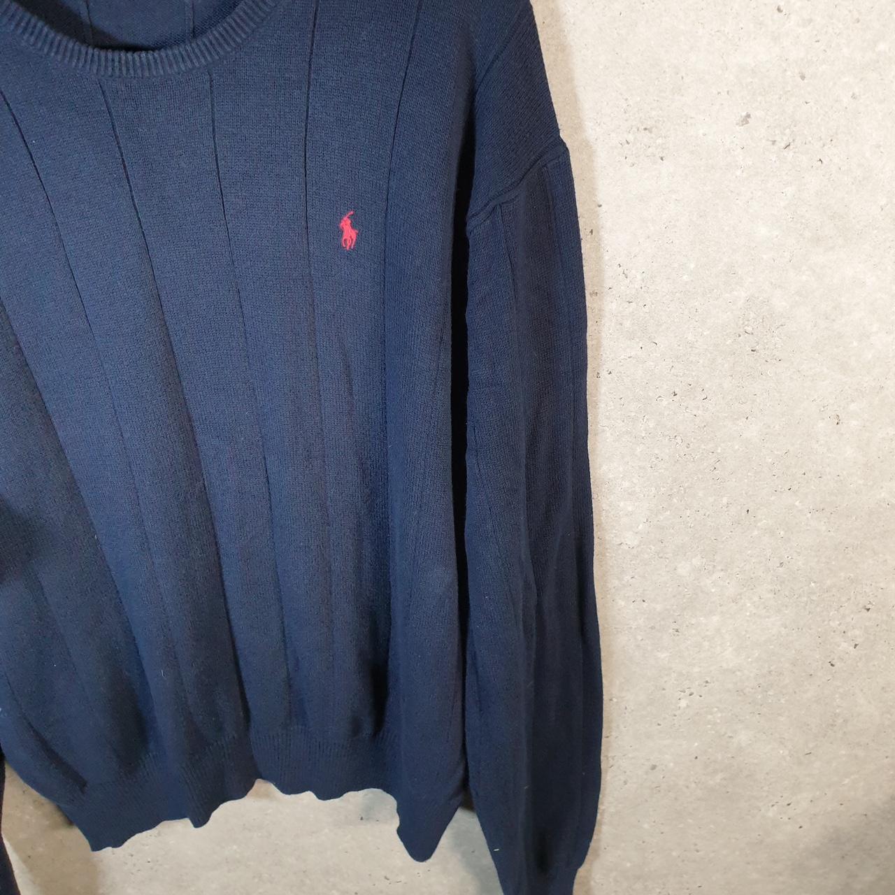 Vintage Ralph Lauren Polo Sweatshirt Men’s XL Navy Blue Cotton Pullover Pony
