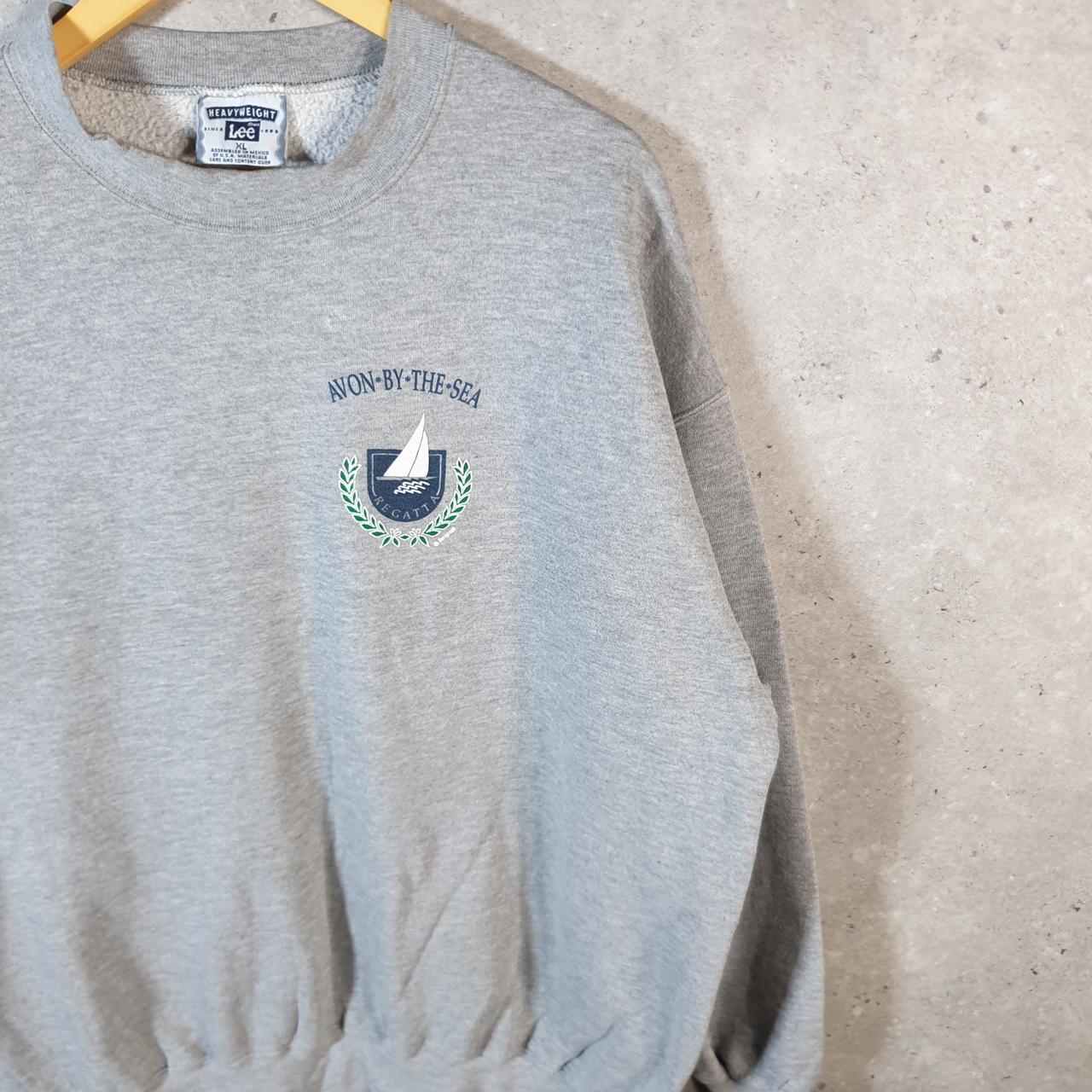 Vintage Lee Heavyweight Sweatshirt Men’s XL Grey USA Pullover Avon By The Sea