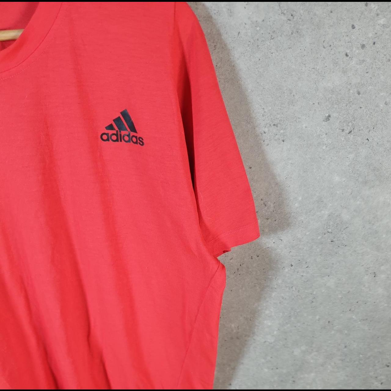 Vintage Adidas Freelift ClimaLite T Shirt Men’s Large Pink Three Stripes Logo Athletic