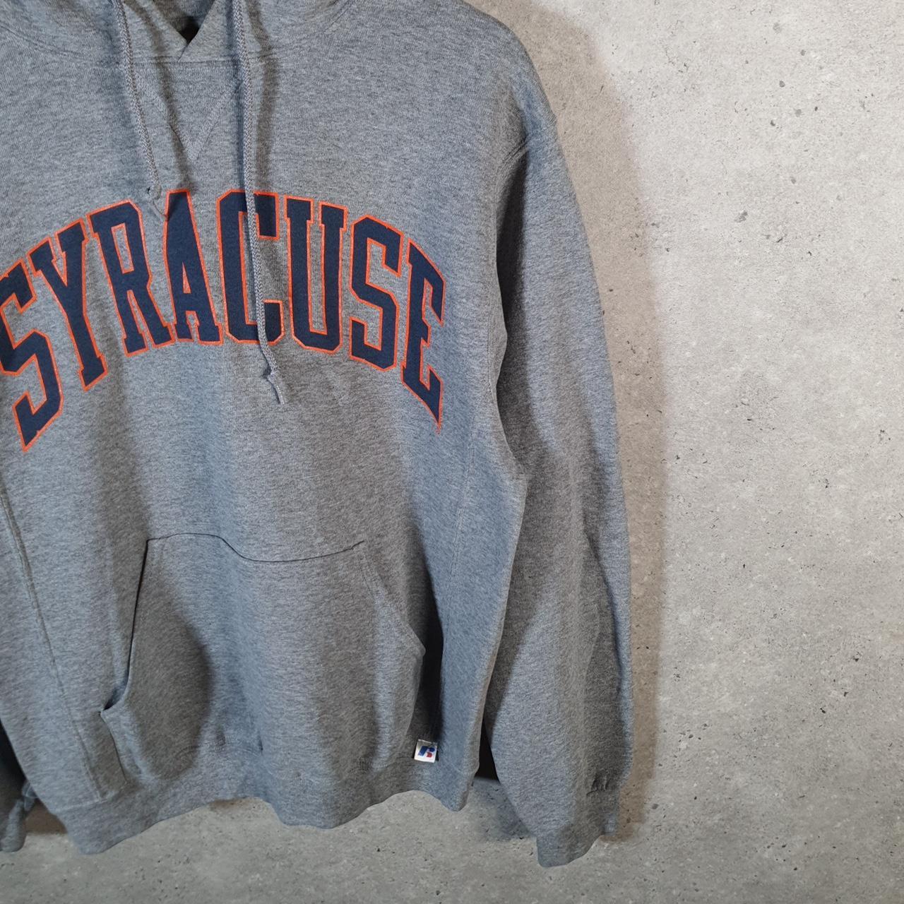 Vintage Russell Athletic Syracuse Hoodie Men’s Small Grey Pullover Baggy