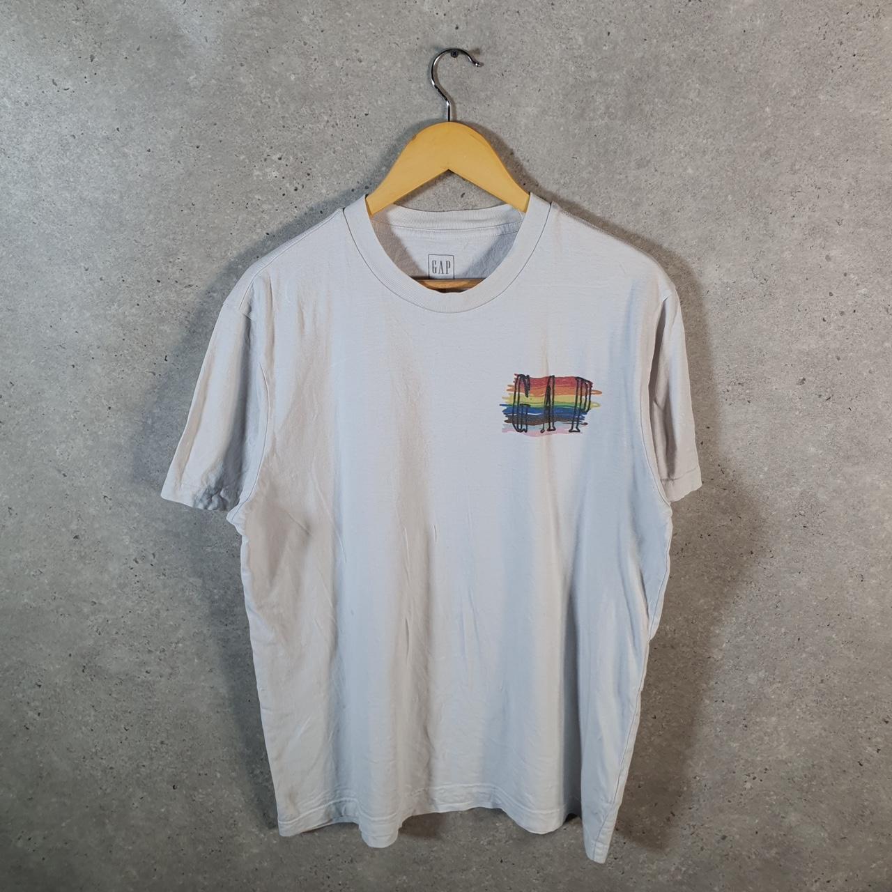 Vintage Gap Graphic Earth T Shirt Men’s Medium Black Standard Fit Casual Coloured