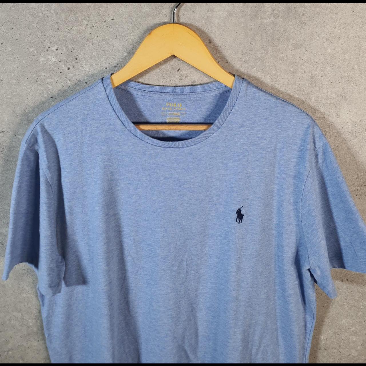 Vintage Ralph Lauren Polo Sport T Shirt Men’s Large Blue Custom Slim Fit Embroidered Pony C9024