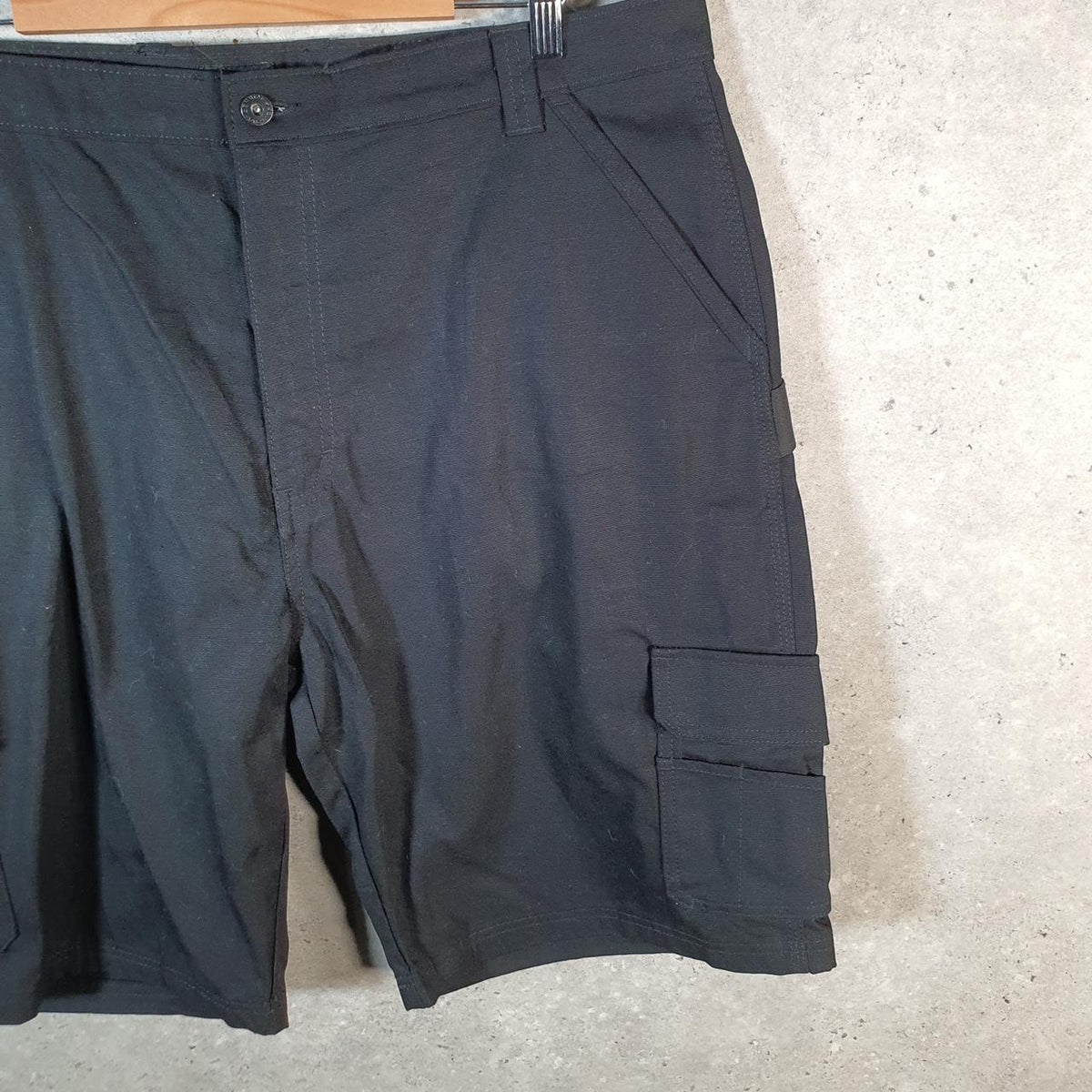 Vintage Dickies Baggy Chino Shorts Jorts Cargo Mens W40 Black Regular Fit