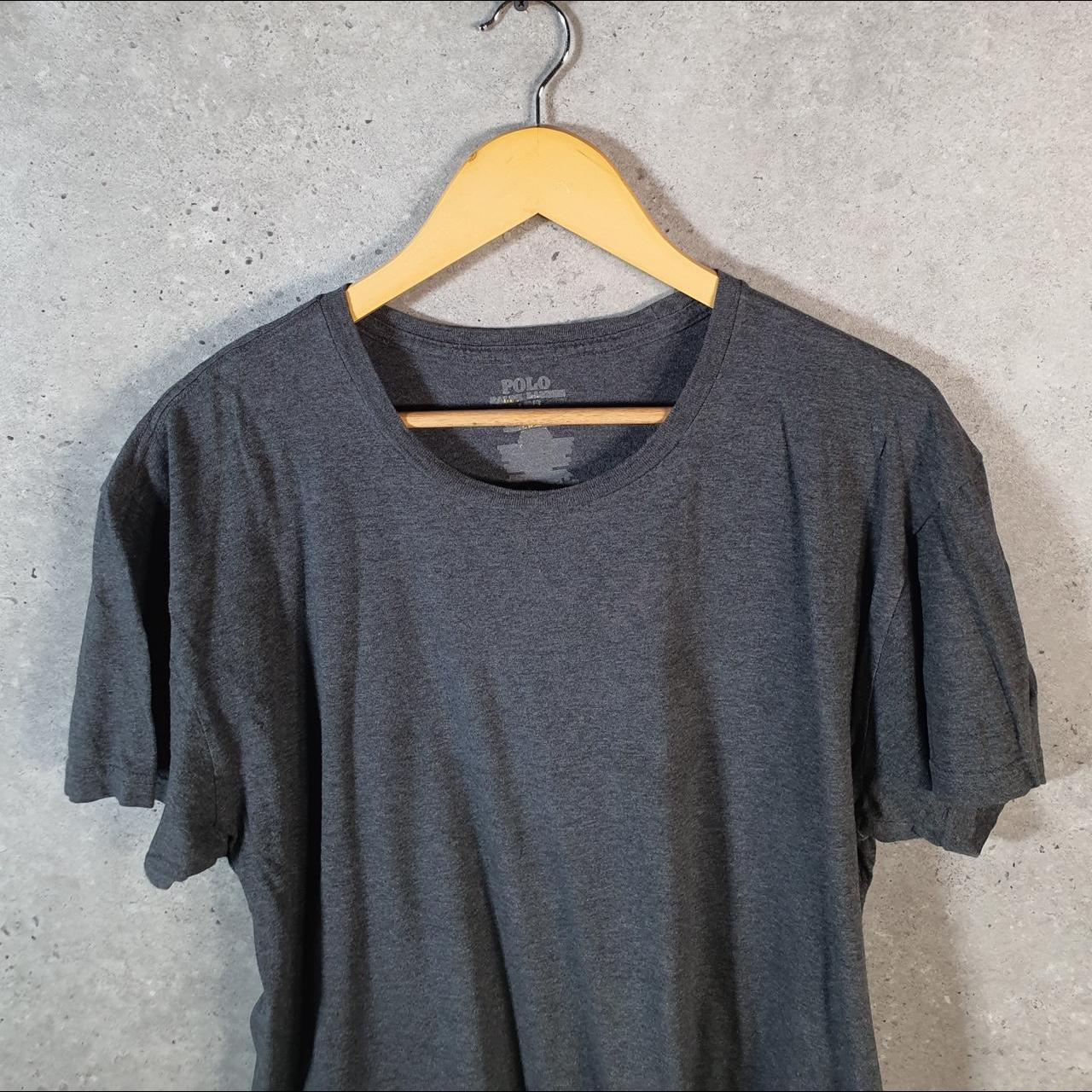 Vintage Ralph Lauren Polo T Shirt Men’s Large Grey Embroidered Pony Classic Fit C9116