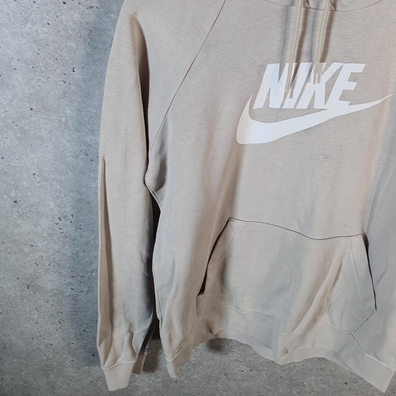 Vintage Nike Club Spellout Hoodie Womens Small Brown Swoosh Y2K Pullover