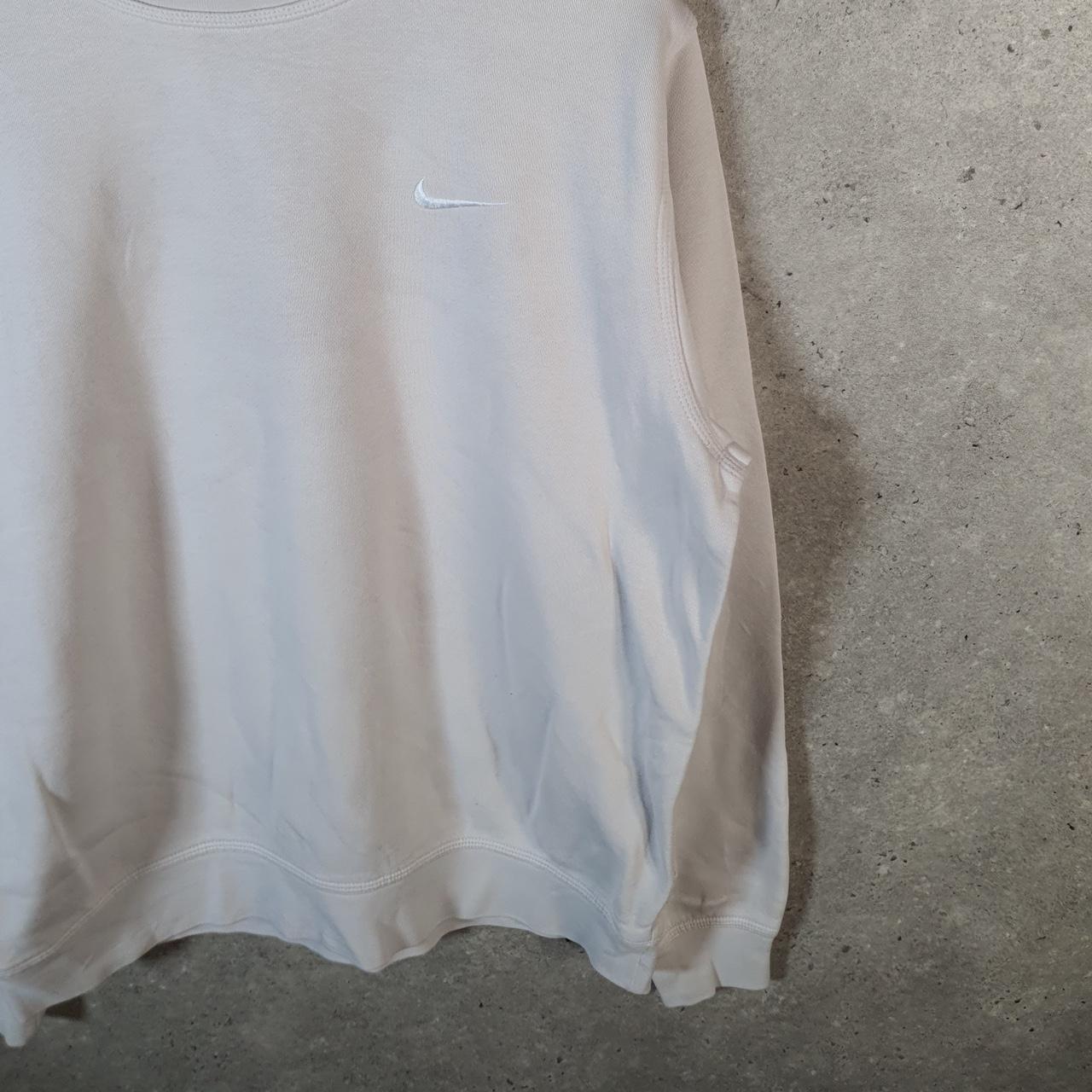 Vintage Nike Club Embroidered Sweatshirt Men’s Large Beige Swoosh Y2K Pullover Logo