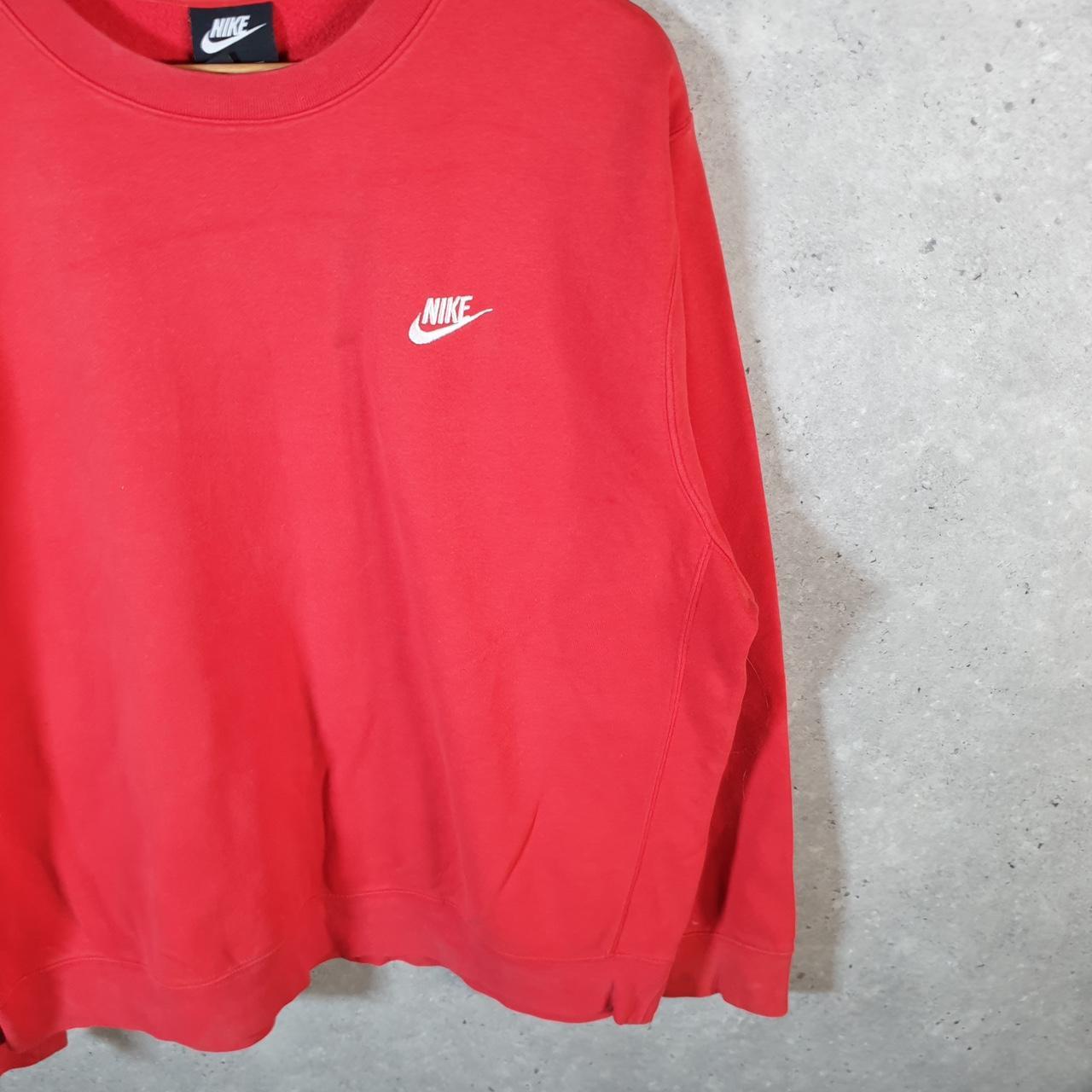 Vintage Nike Club Embroidered Sweatshirt Men’s XL Red Swoosh Y2K Pullover