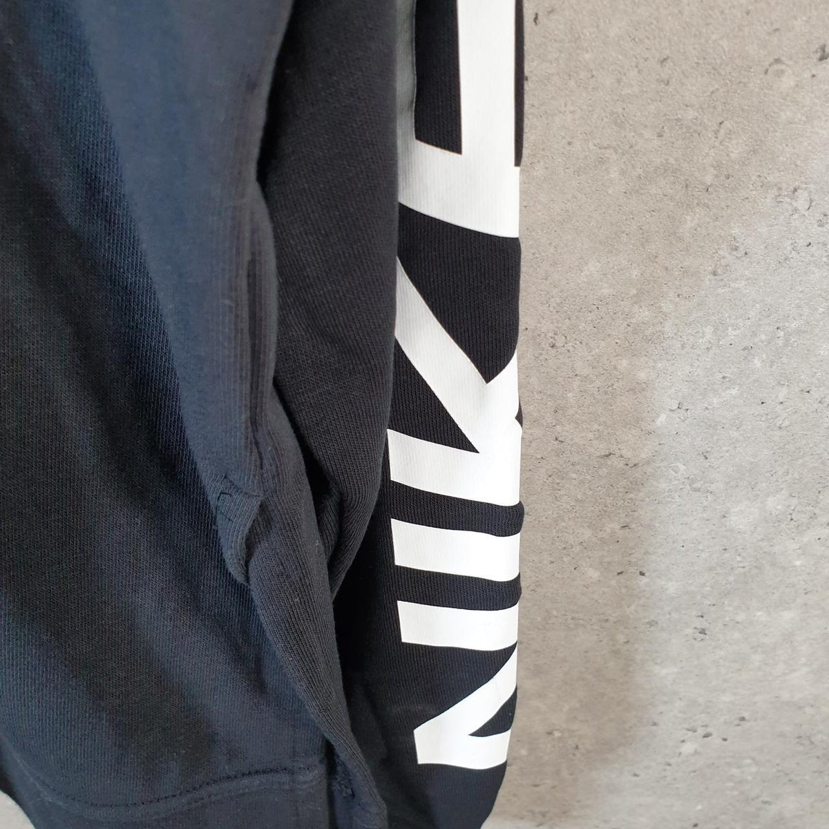 Vintage Nike Dri Fit Hoodie Womens Large Black Swoosh Y2K Pullover Sweatshirt Logo