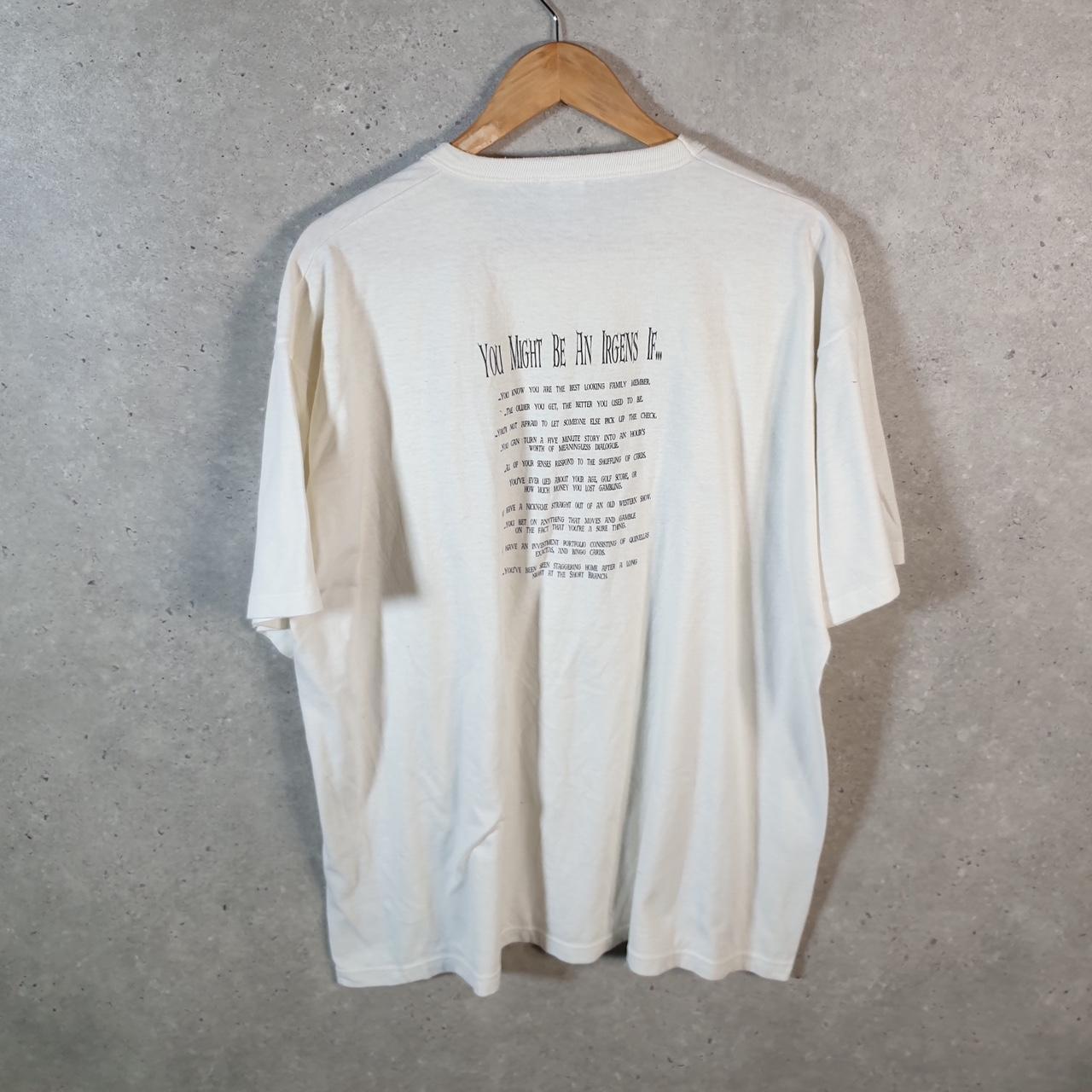 Vintage Russell Athletic Irgens Montana 1996 USA Single Stitch T Shirt Men’s XL White C7780