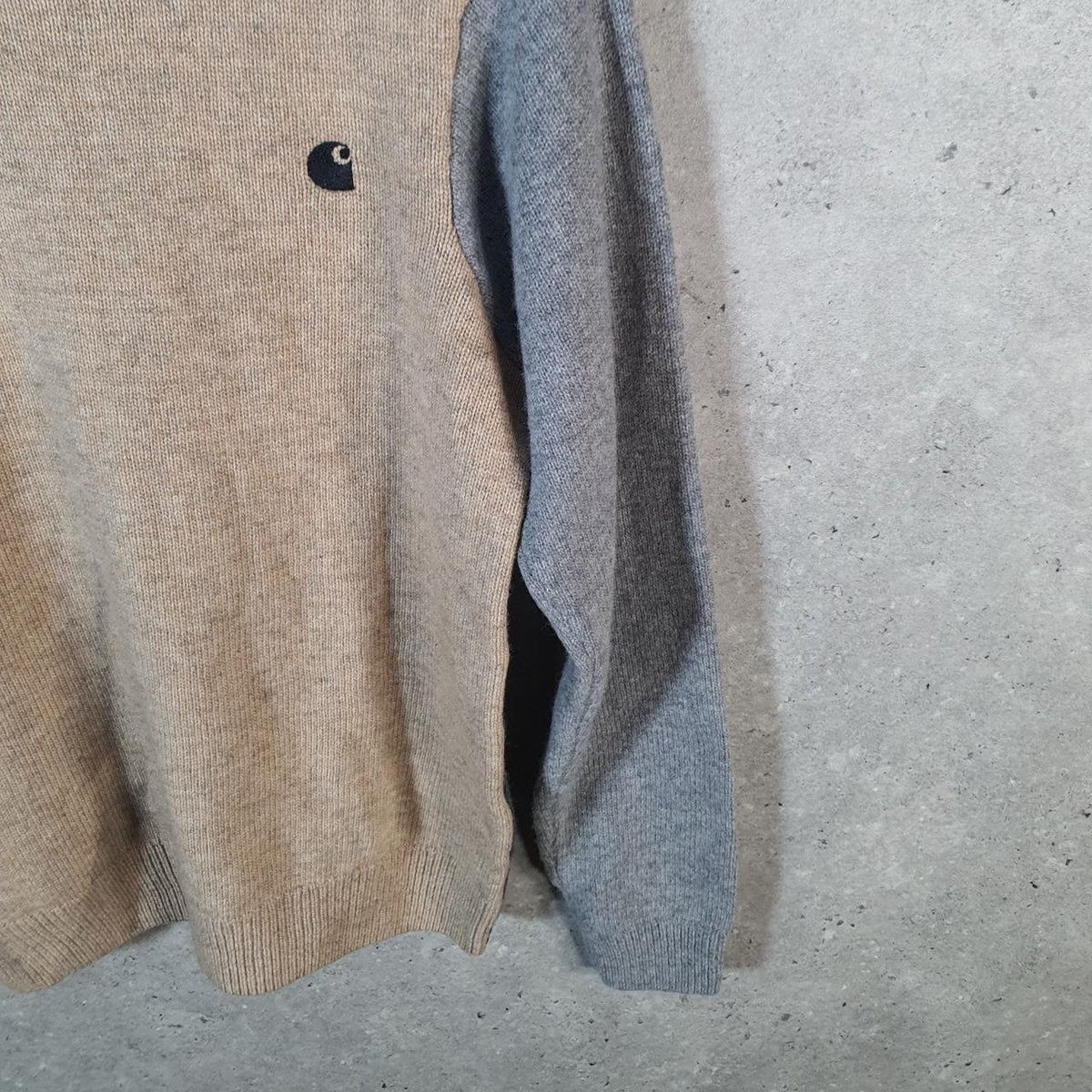 Vintage Carhartt Triple Sweater Mens XS Brown Pullover USA Loose Fit