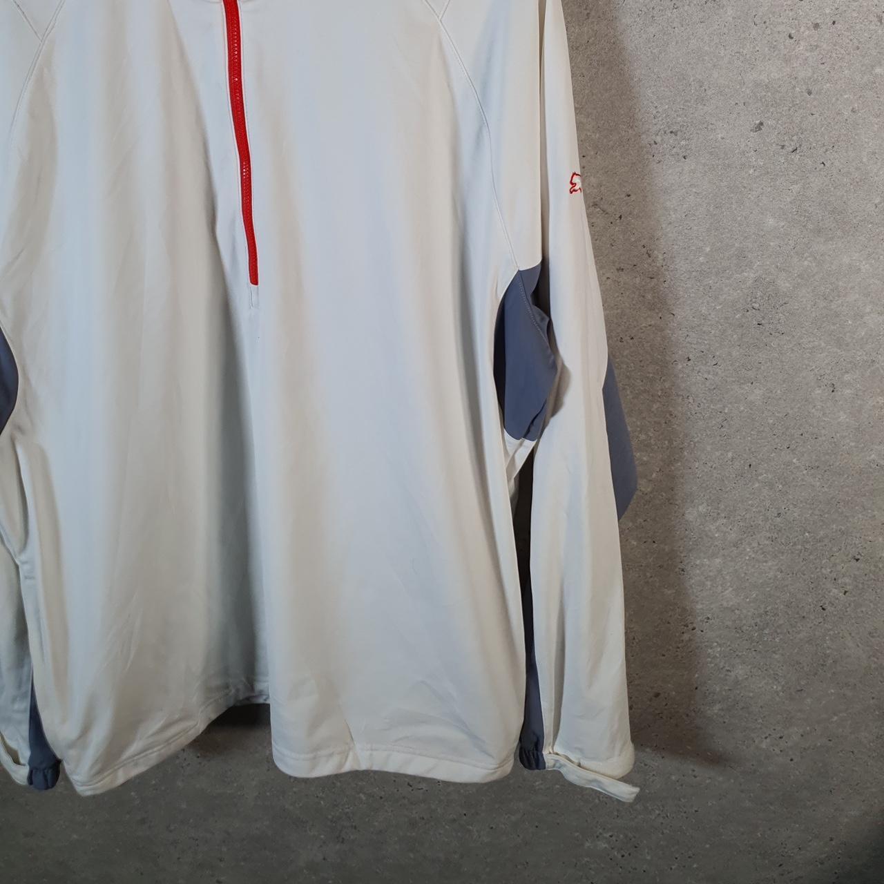 Vintage Puma Windbreaker Track Jacket Mens XL White 1/4 Zip Outdoors