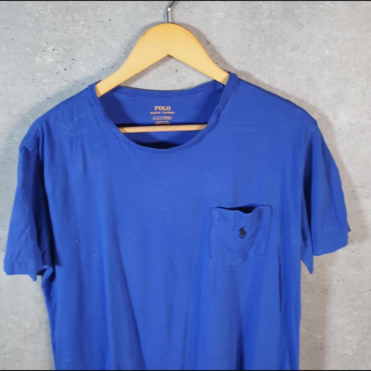 Vintage Ralph Lauren Polo T Shirt Men’s Large Navy Blue Embroidered Classic Fit Pony C9040