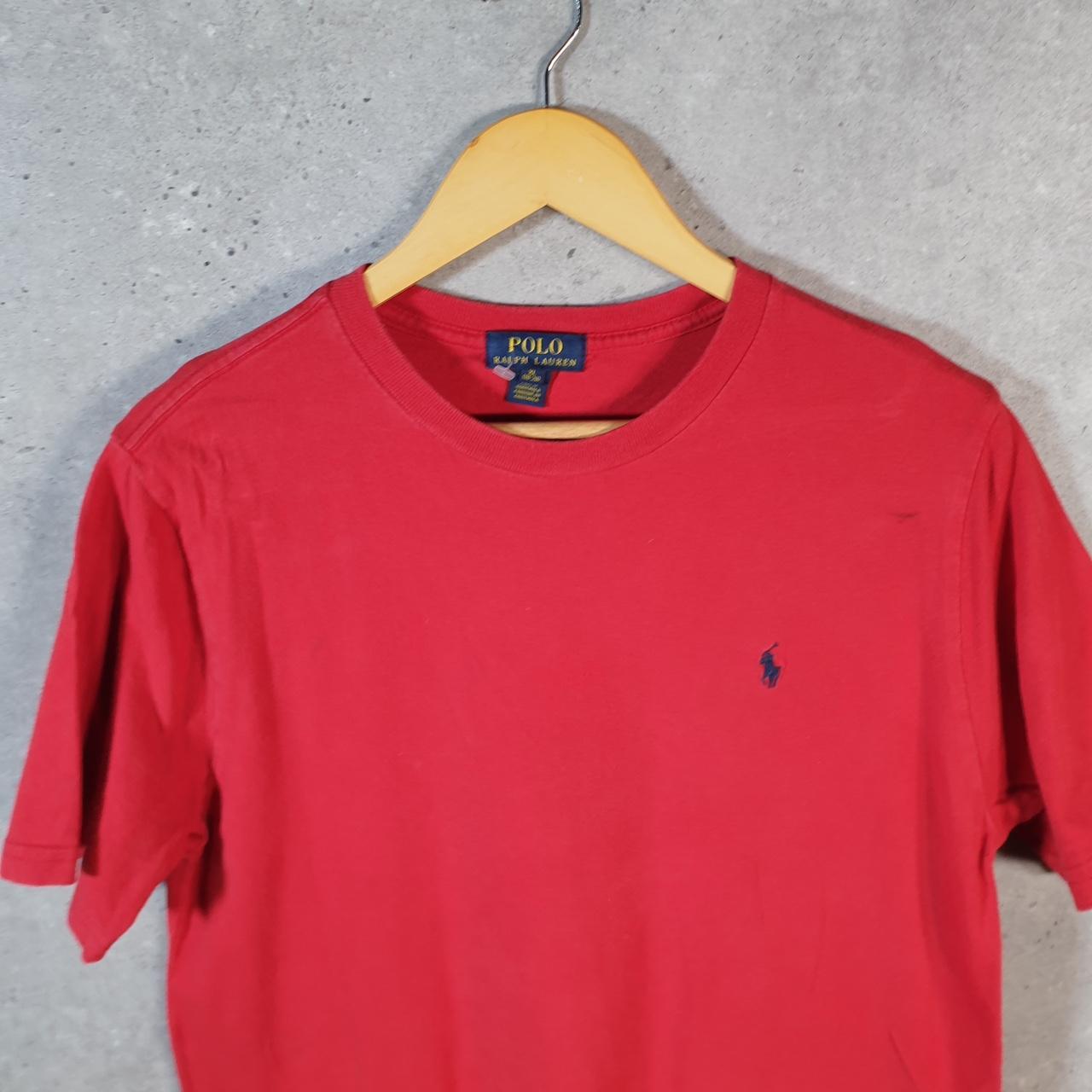 Vintage Ralph Lauren Polo T Shirt Womens XL Red Embroidered Pony Custom Fit C9163