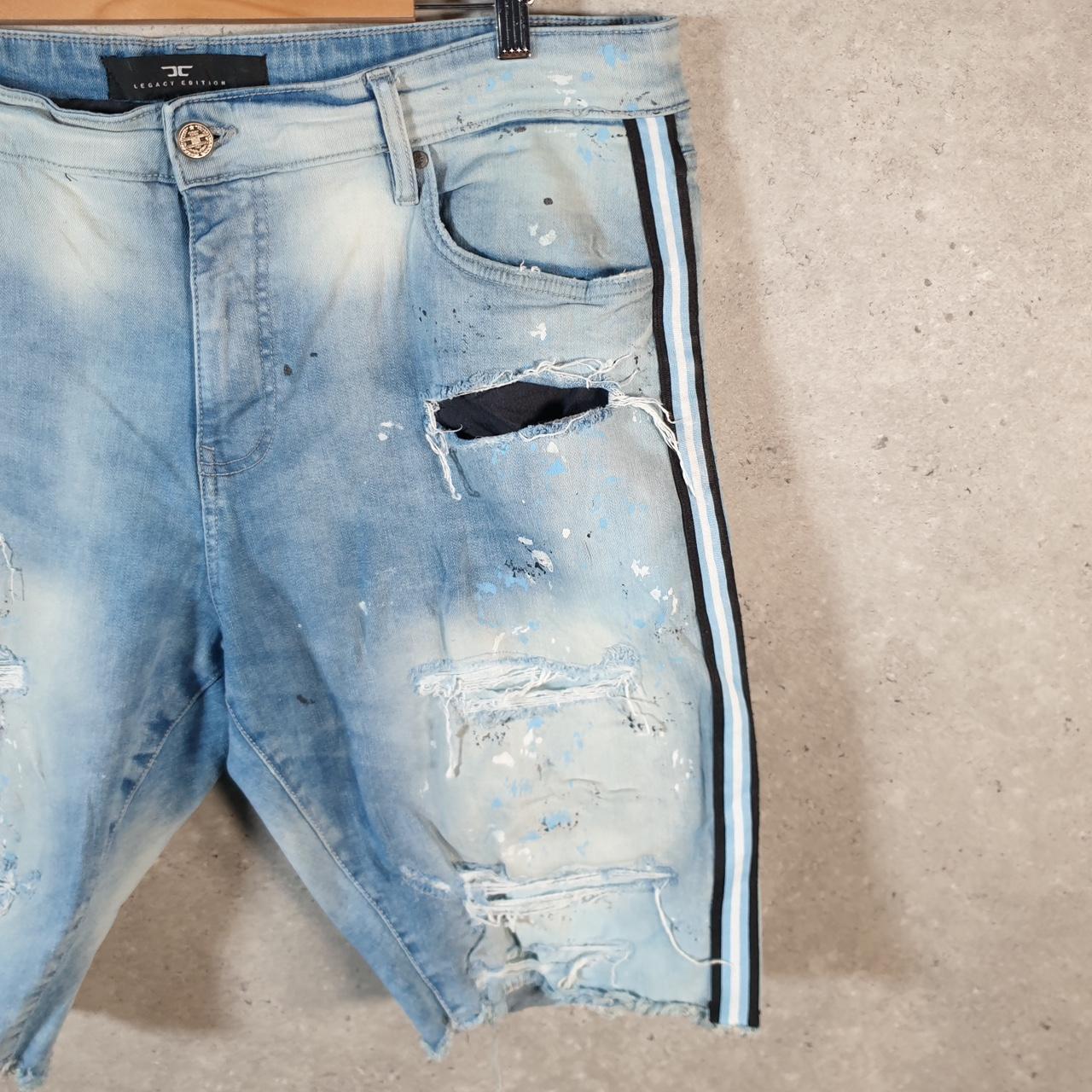 Vintage Jordan Craig Baggy Y2K Hip Hop Jorts Shorts Mens W40 Blue Denim USA