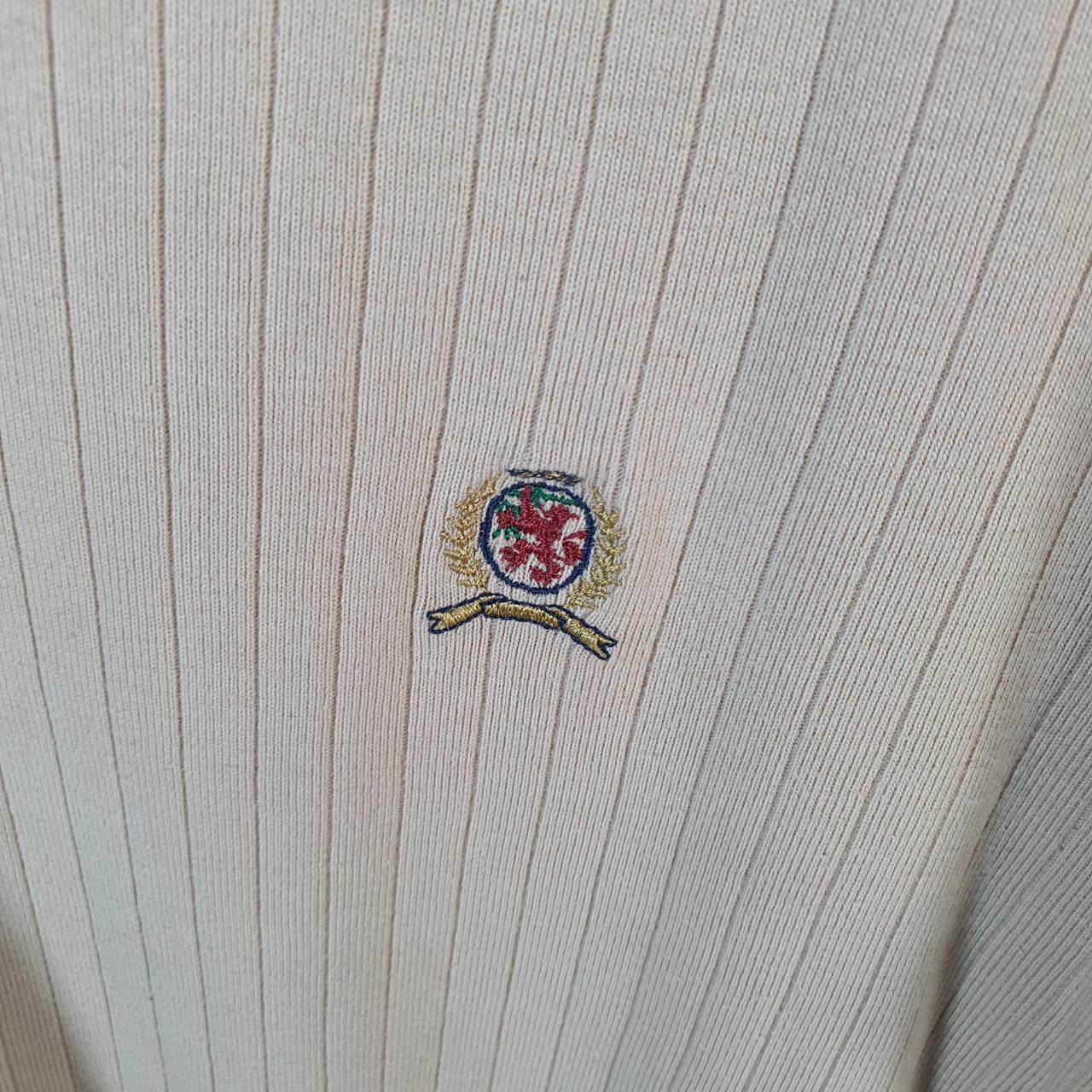 Vintage Tommy Hilfiger 90s T Shirt Men’s Medium Brown Classic Fit Embroidered Logo