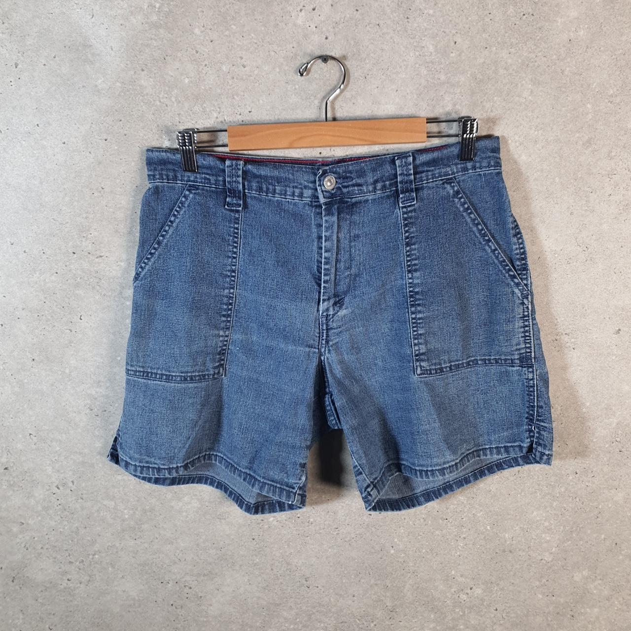 Vintage Levi’s Baggy Shorts Jorts Cargo Womens W32 Blue Relaxed Denim