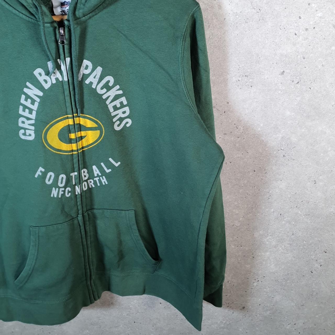 Vintage NFL Green Bay Packers Hoodie Womens XL Green Full Zip USA Pro Sport