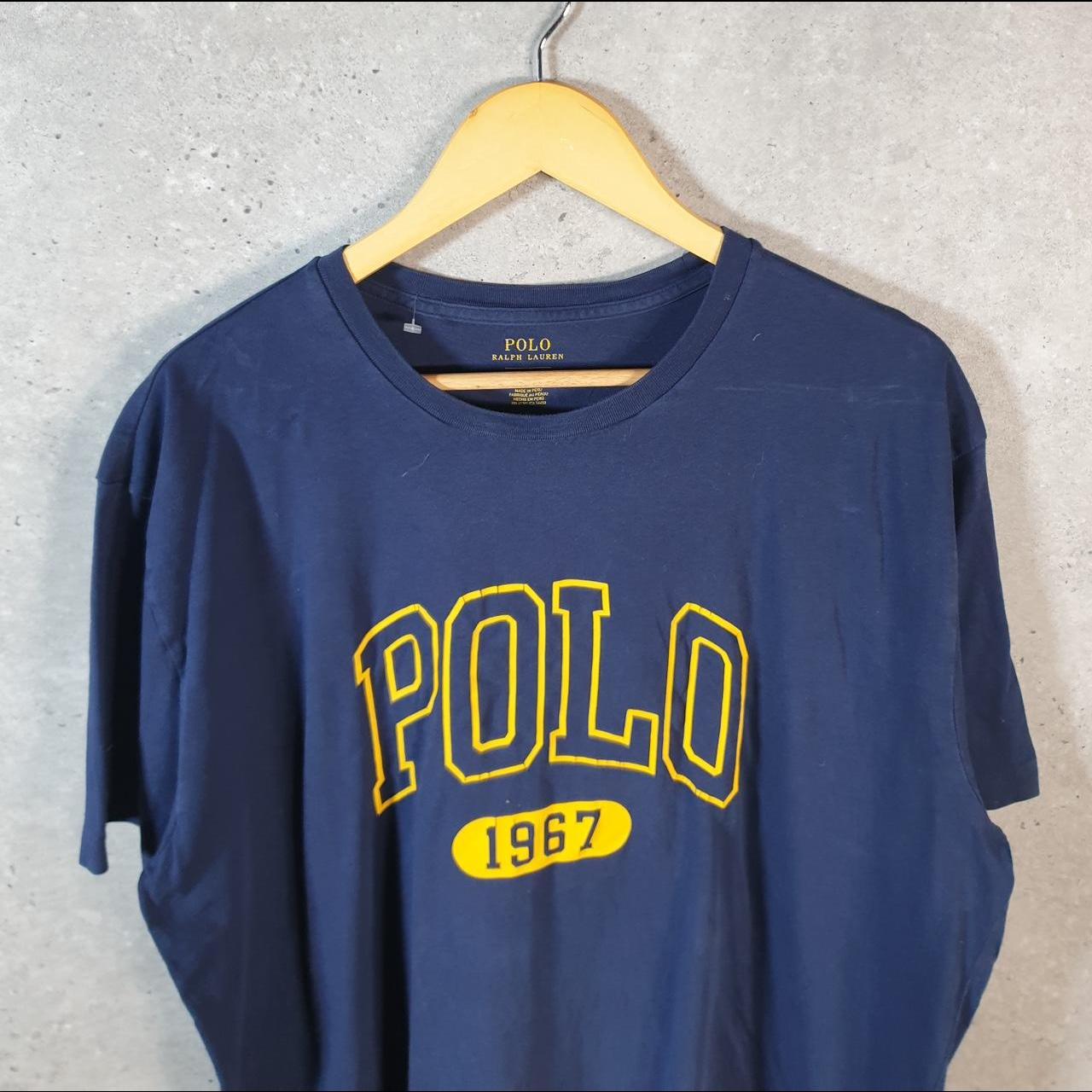Vintage Ralph Lauren Polo T Shirt Men’s Large Blue Embroidered Classic Fit Pony C9058