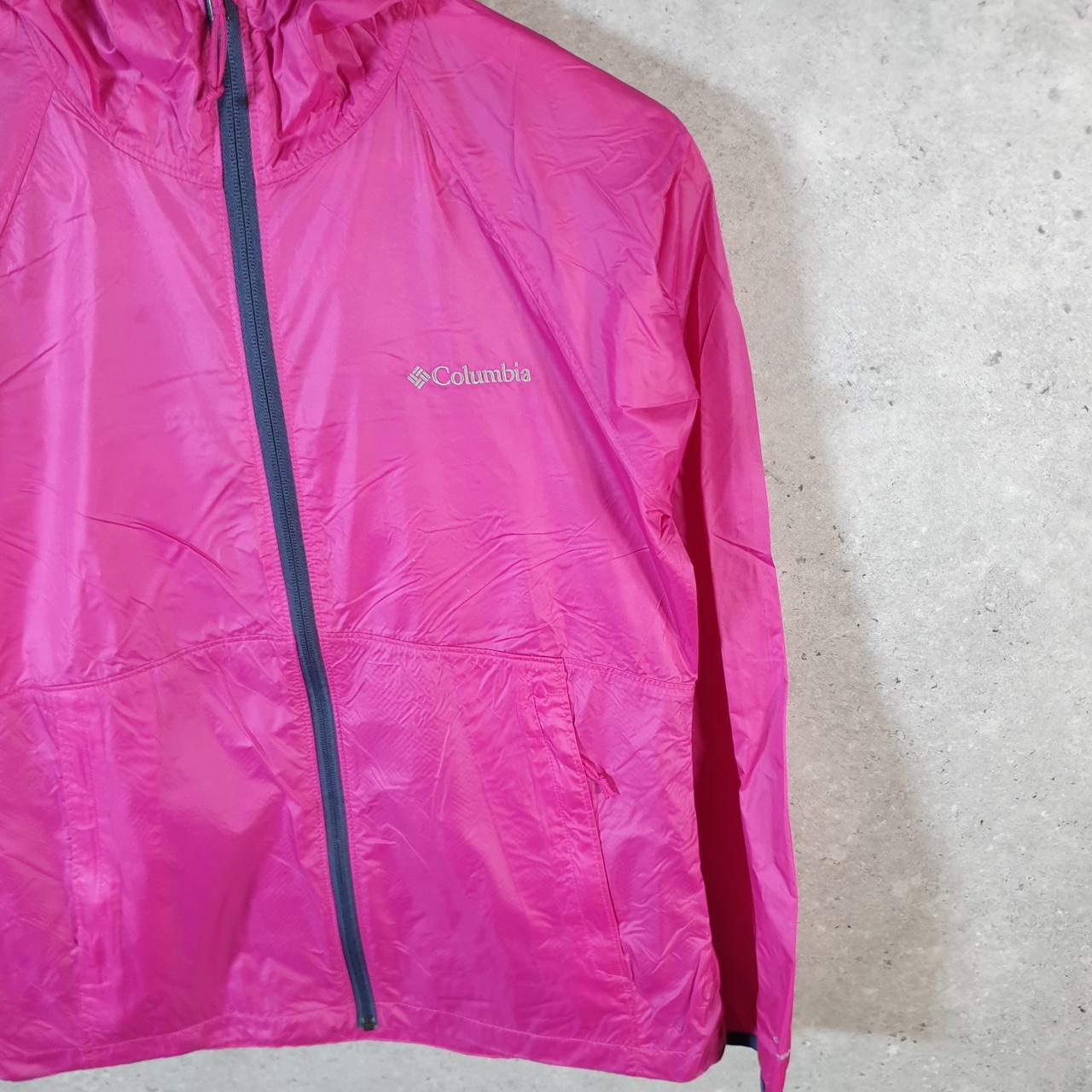 Vintage Columbia Windbreaker Track Jacket Womens XS Pink USA Athletic