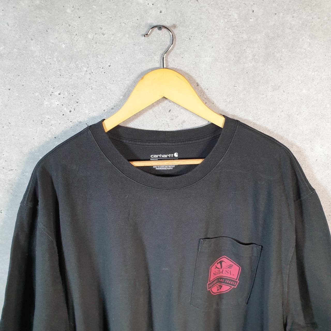 Vintage Carhartt Pocket T Shirt Men’s XL Black Workwear Chore Utility Loose Fit C9317