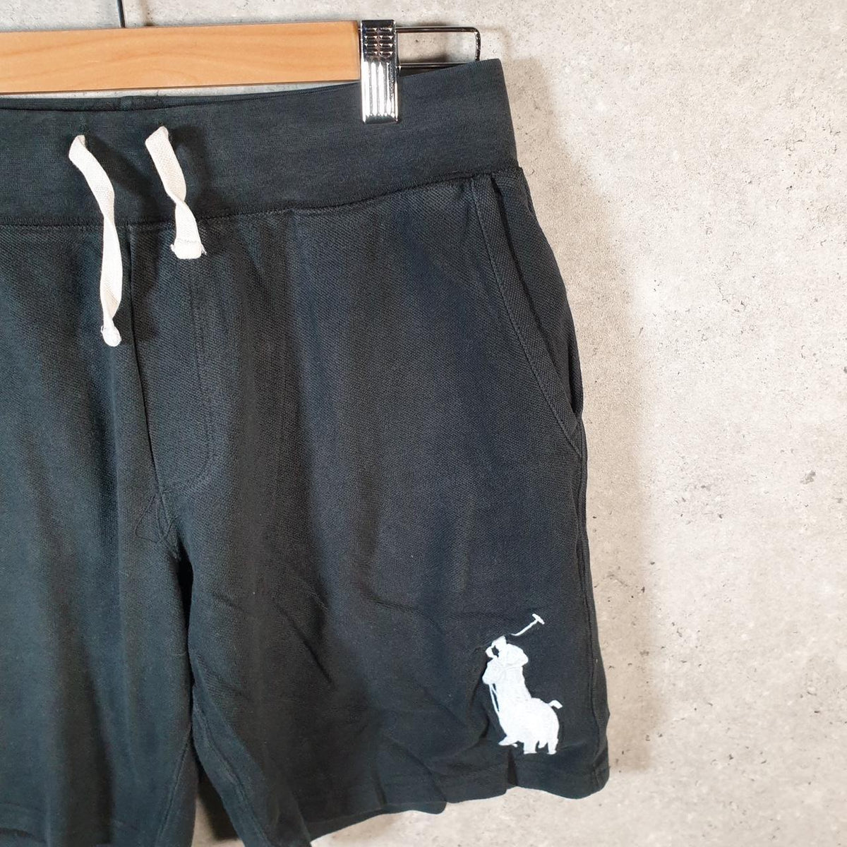 Vintage Ralph Lauren Polo Sweat Shorts Jorts Chino Cargo Men’s Small Black Baggy Cotton A4600