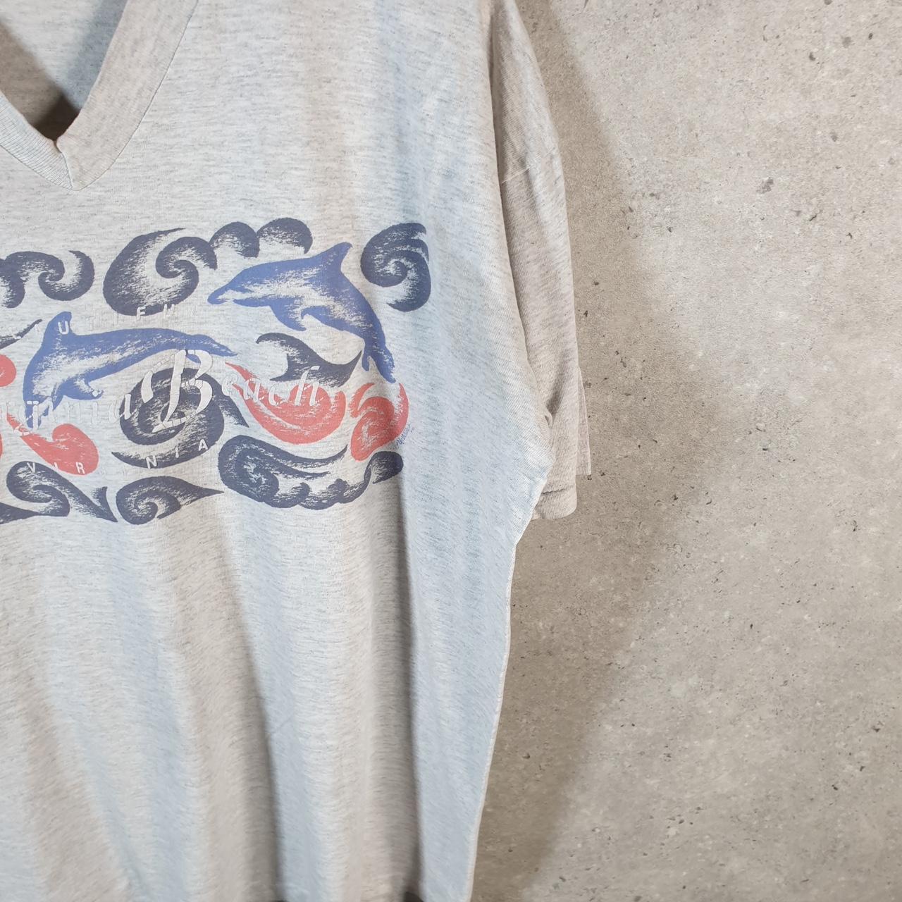 Vintage Signal Sports Virginia Beach 90s USA Single Stitch T Shirt Men’s Medium Grey