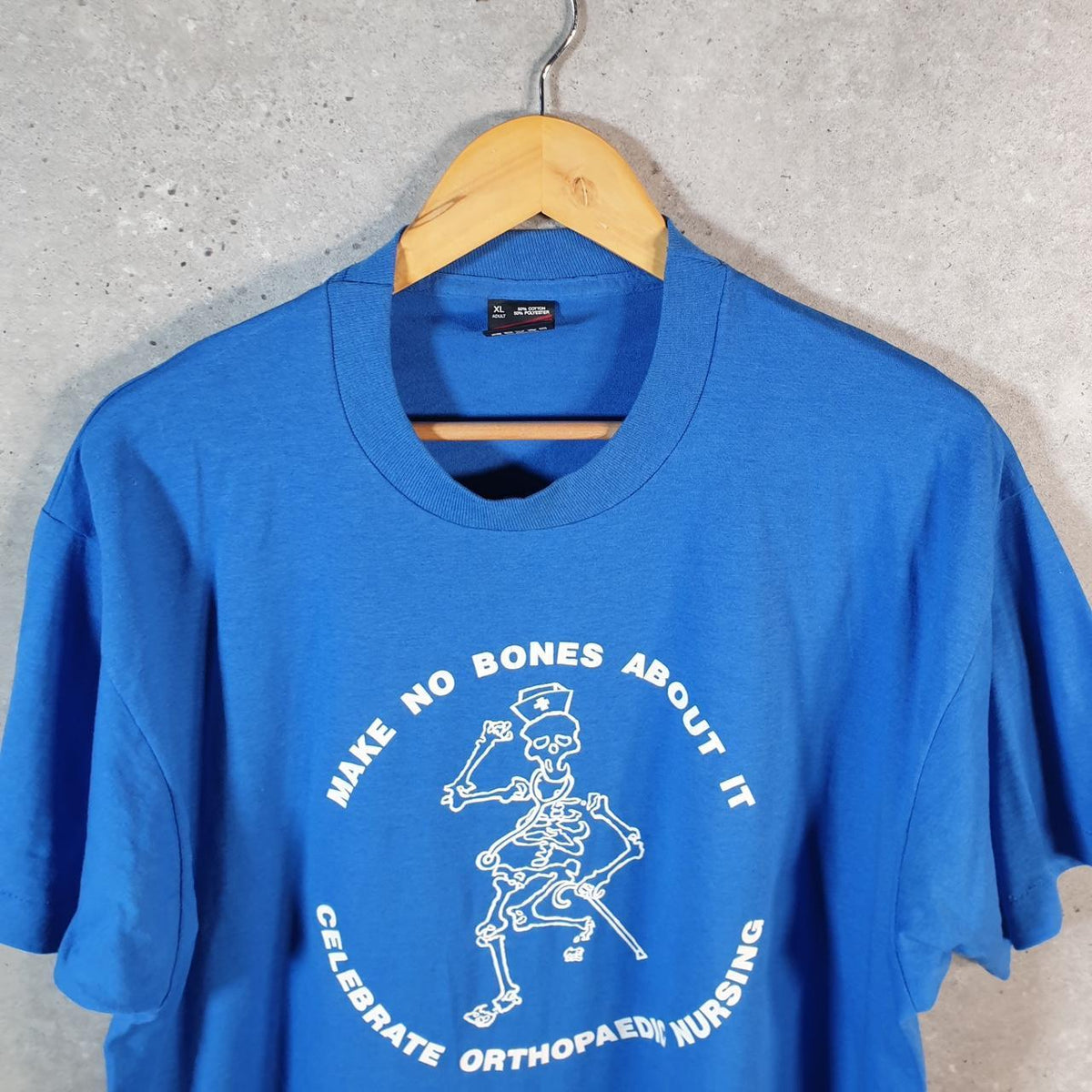 Vintage Fruit of the Loom Orthopaedic Nursing 90s USA Single Stitch T Shirt Men’s XL Blue C8410