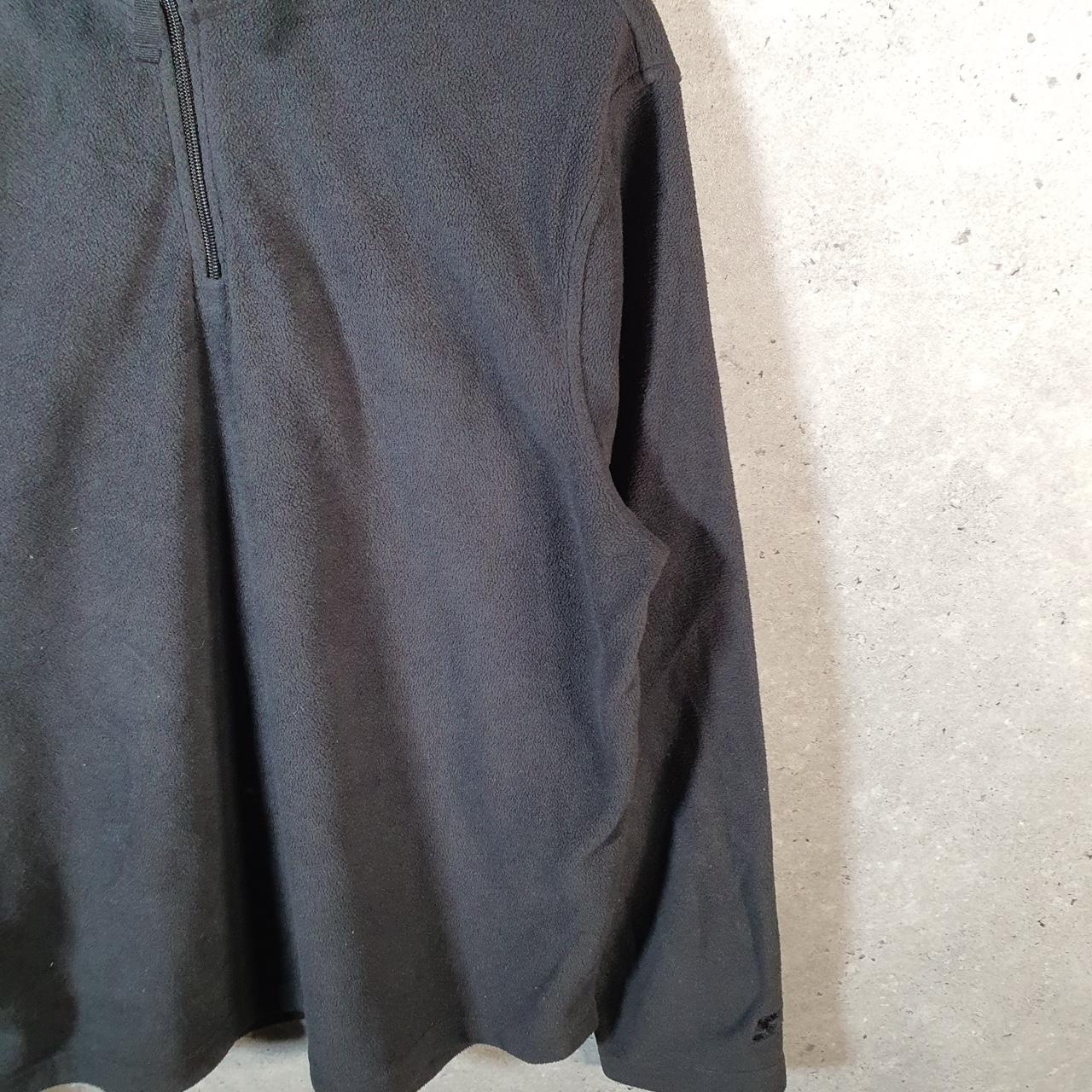 Vintage Starter 1/4 Zip Fleece Sweatshirt Mens Medium Black Logo Winter