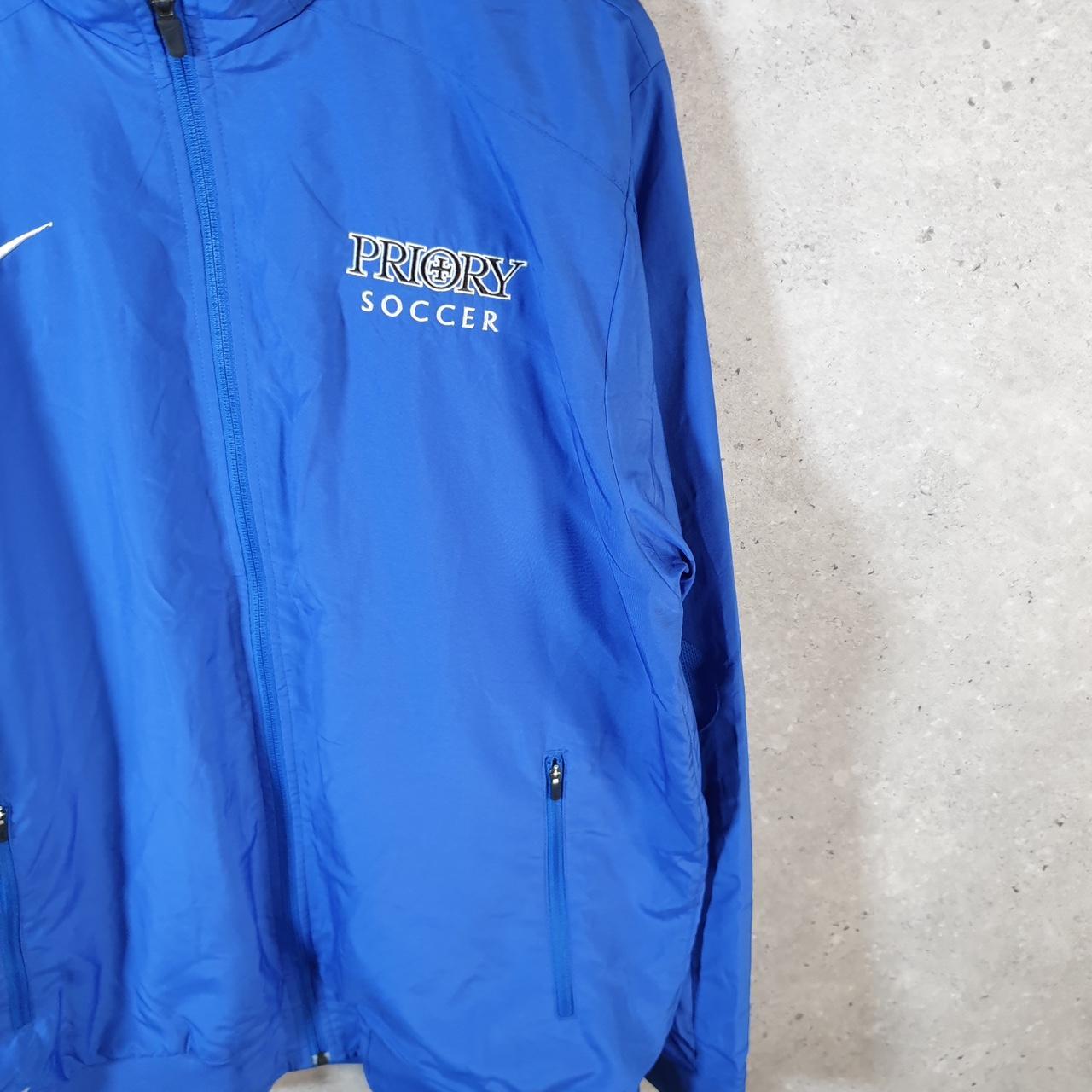 Vintage Nike Dri Fit Windbreaker Track Jacket Mens Large Blue USA Swoosh Full Zip USA