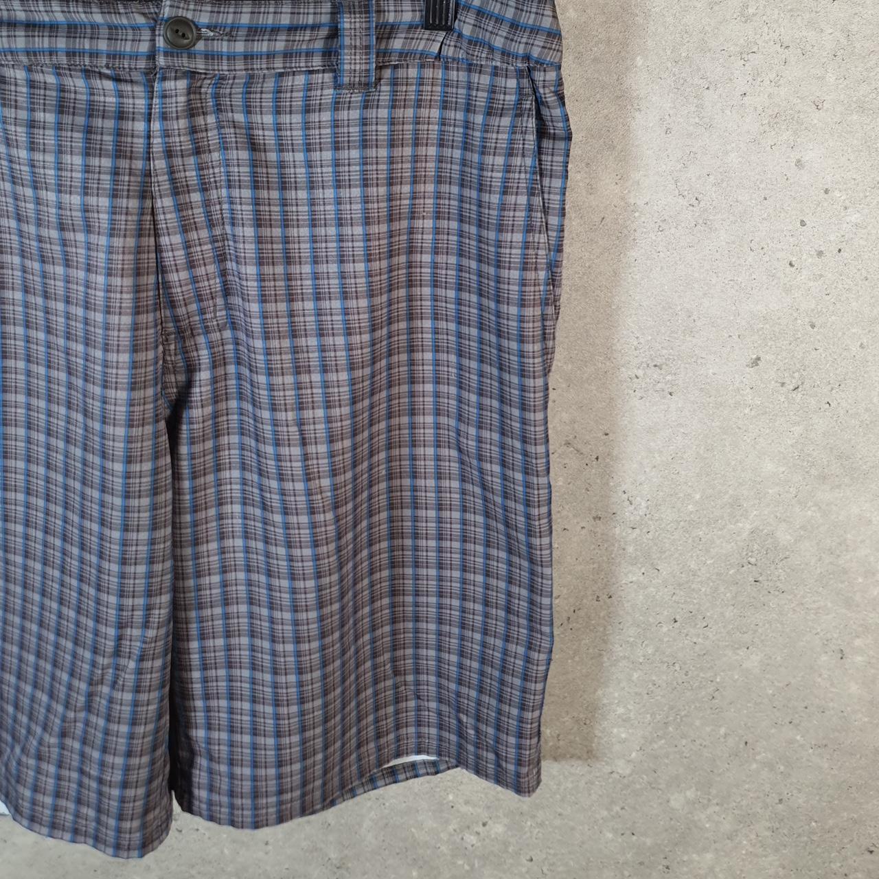 Vintage The North Face TNF Shorts Jorts Chino Cargo Men’s W34 Grey Checkered Baggy Cotton